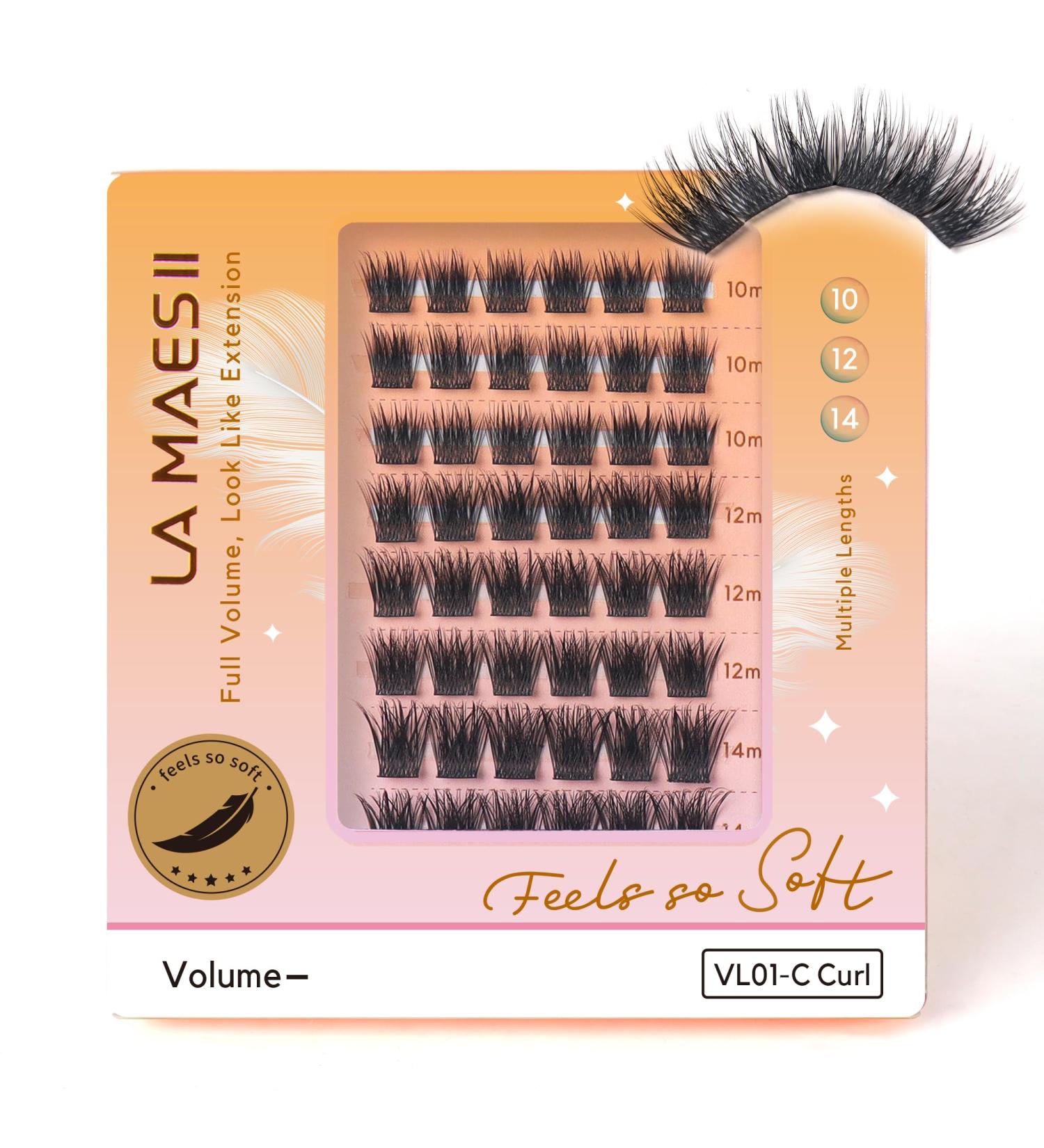 Buy Lash Clusters - Volume DIY Eyelash Extensions Wispy Individual False Lashes Soft & Reusable 10-12-14mm - Buy Online on GoSupps.com