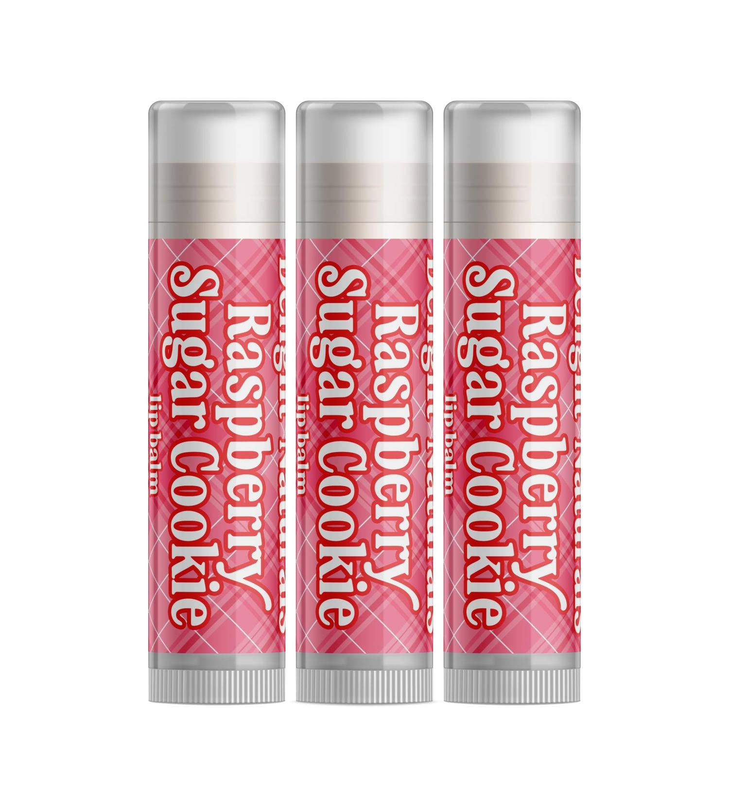 Delight Naturals Valentines Day Lip Balm - Raspberry Sugar Cookie - Set of Three - Buy Online on GoSupps.com