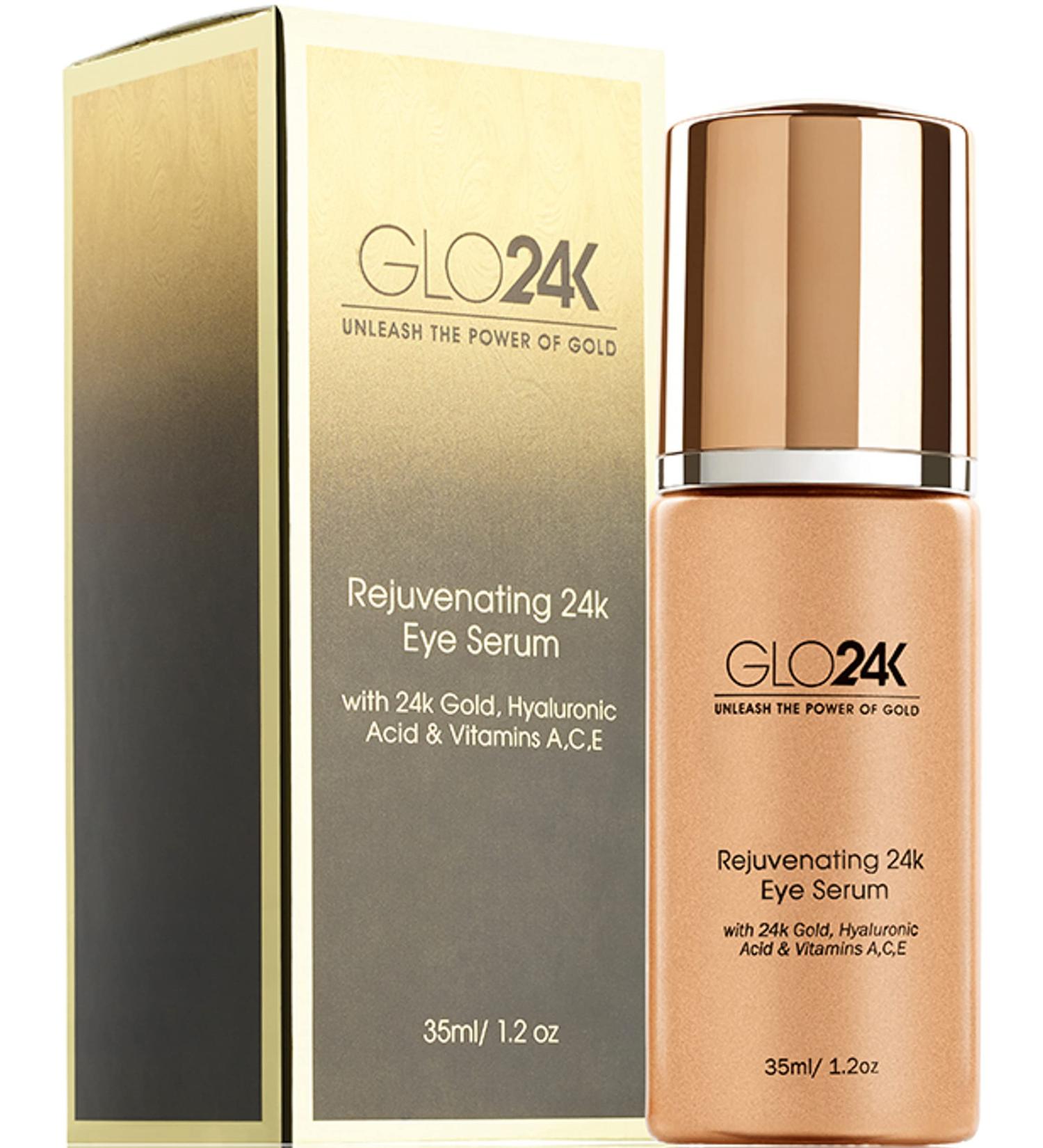 24k Gold Eye Serum with Hyaluronic Acid & Vitamins A C E - Potent Formula for Delicate Eye Skin - Buy Online on GoSupps.com