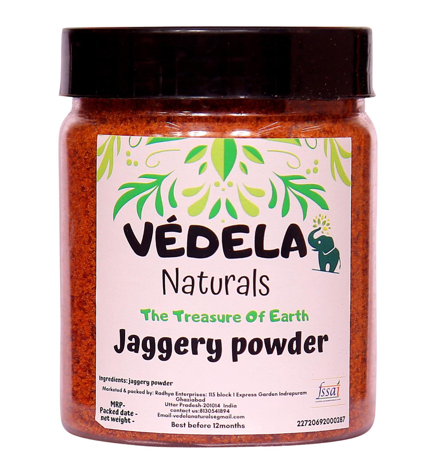 V DELA Naturals Jaggery Powder 300gm Pure Natural For Tea Coffee Milk | Jaggery | Gud | Shakkar | No Added Sulphur Color Preservatives Chemical | Iron & Protein Rich | 300grm /8 oz - Buy Online on GoSupps.com
