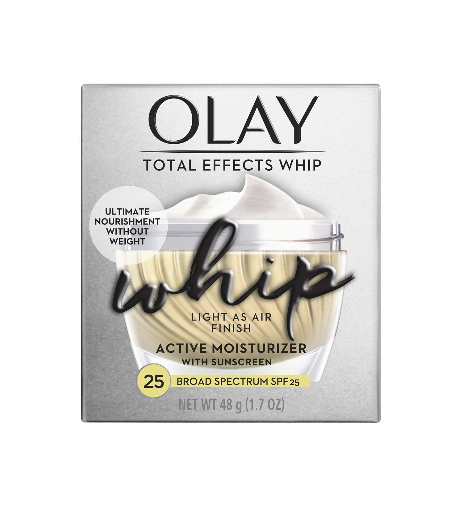 Olay Total Whip Face Moisturizer with SPF 25 - Lightweight 1.7 oz Hydration for All Skin Types - International Shipping Available - Buy Online on GoSupps.com