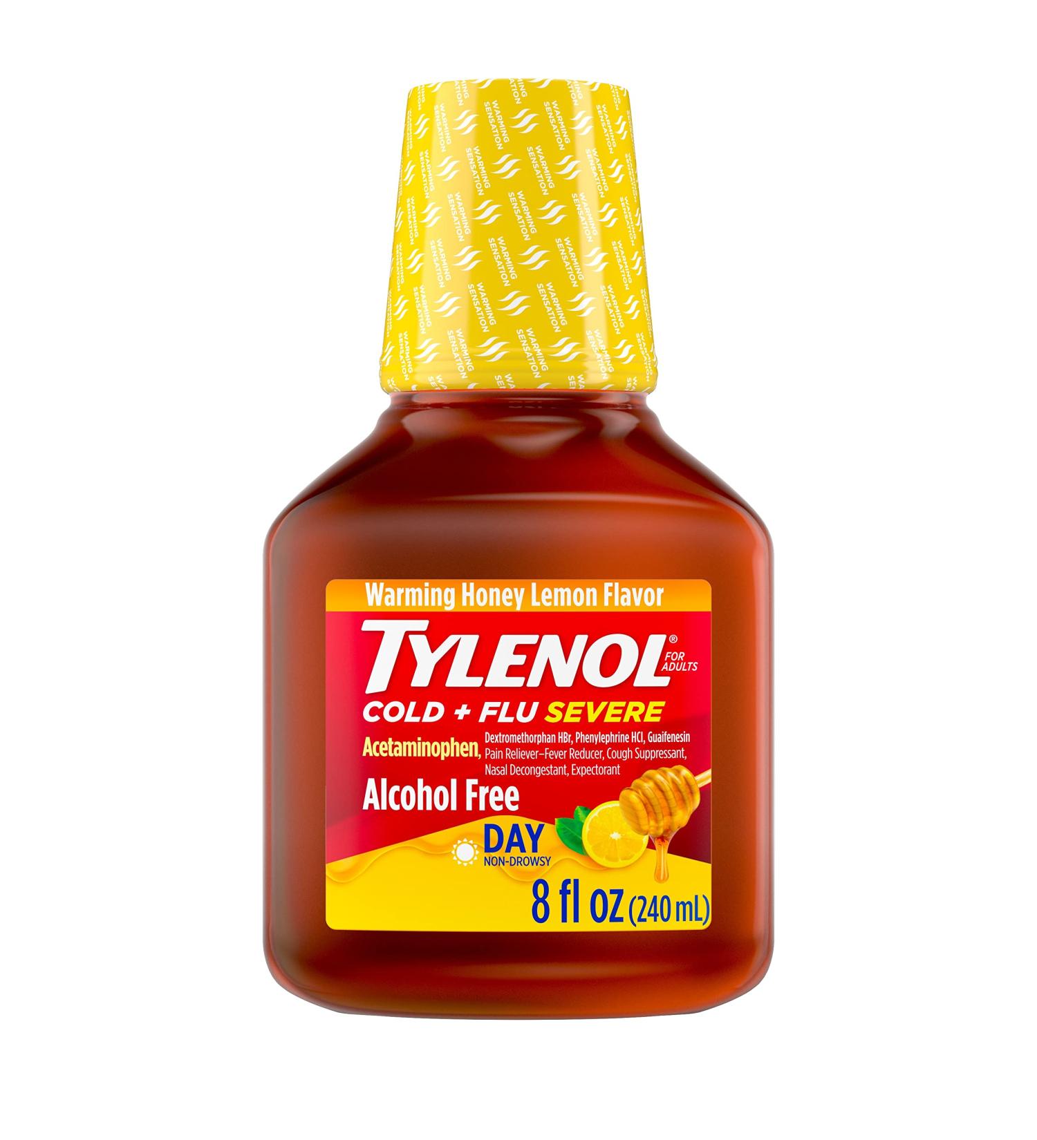 Tylenol Cold + Flu Severe Medicine - Daytime Relief Liquid 8 fl. oz - Buy Online on GoSupps.com