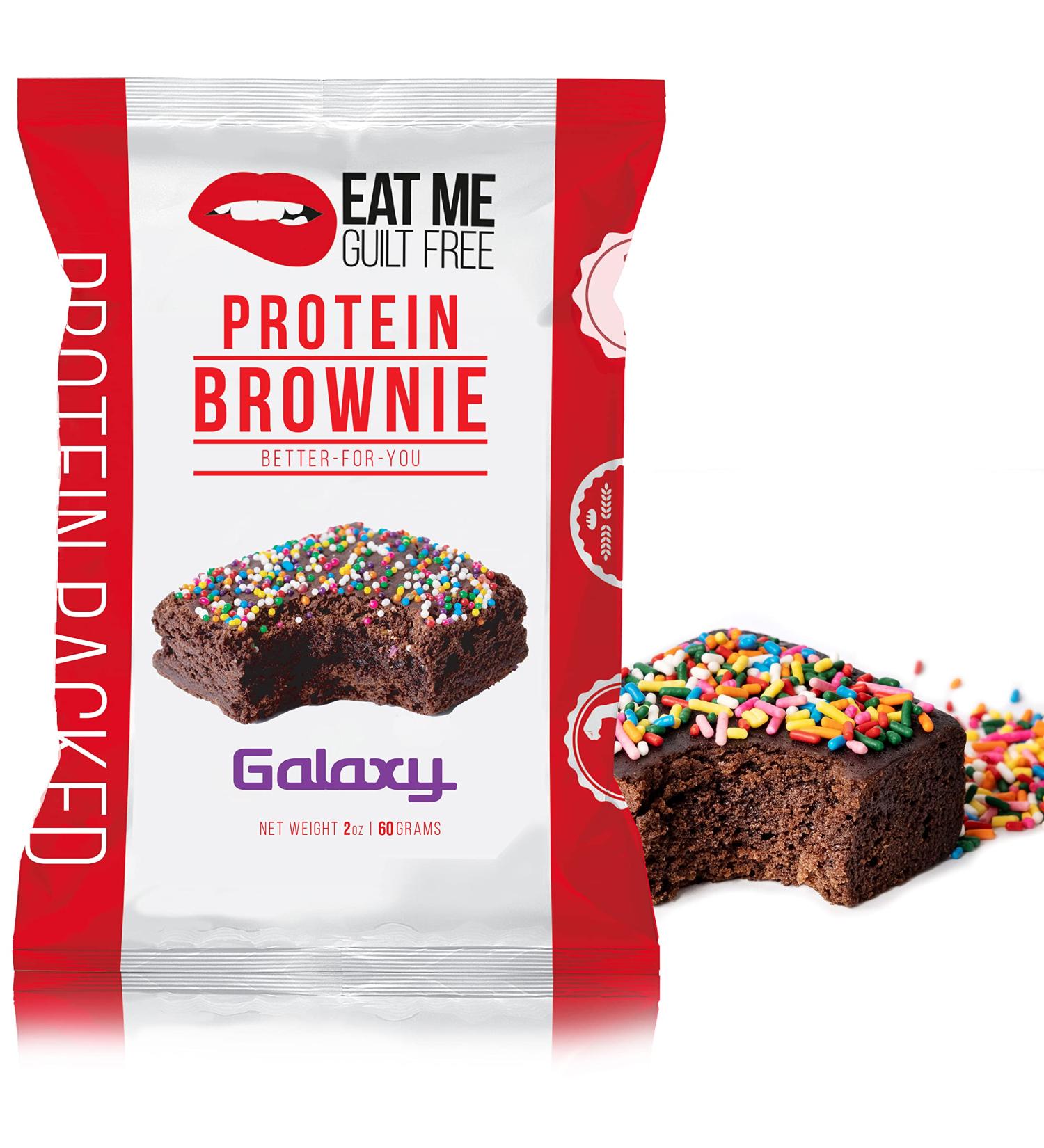 Galaxy Protein Brownie | 14G Protein | Low Carb Keto Snack | Low Sugar | Non GMO | Low Calorie Dessert - 12 Count - Buy Online on GoSupps.com