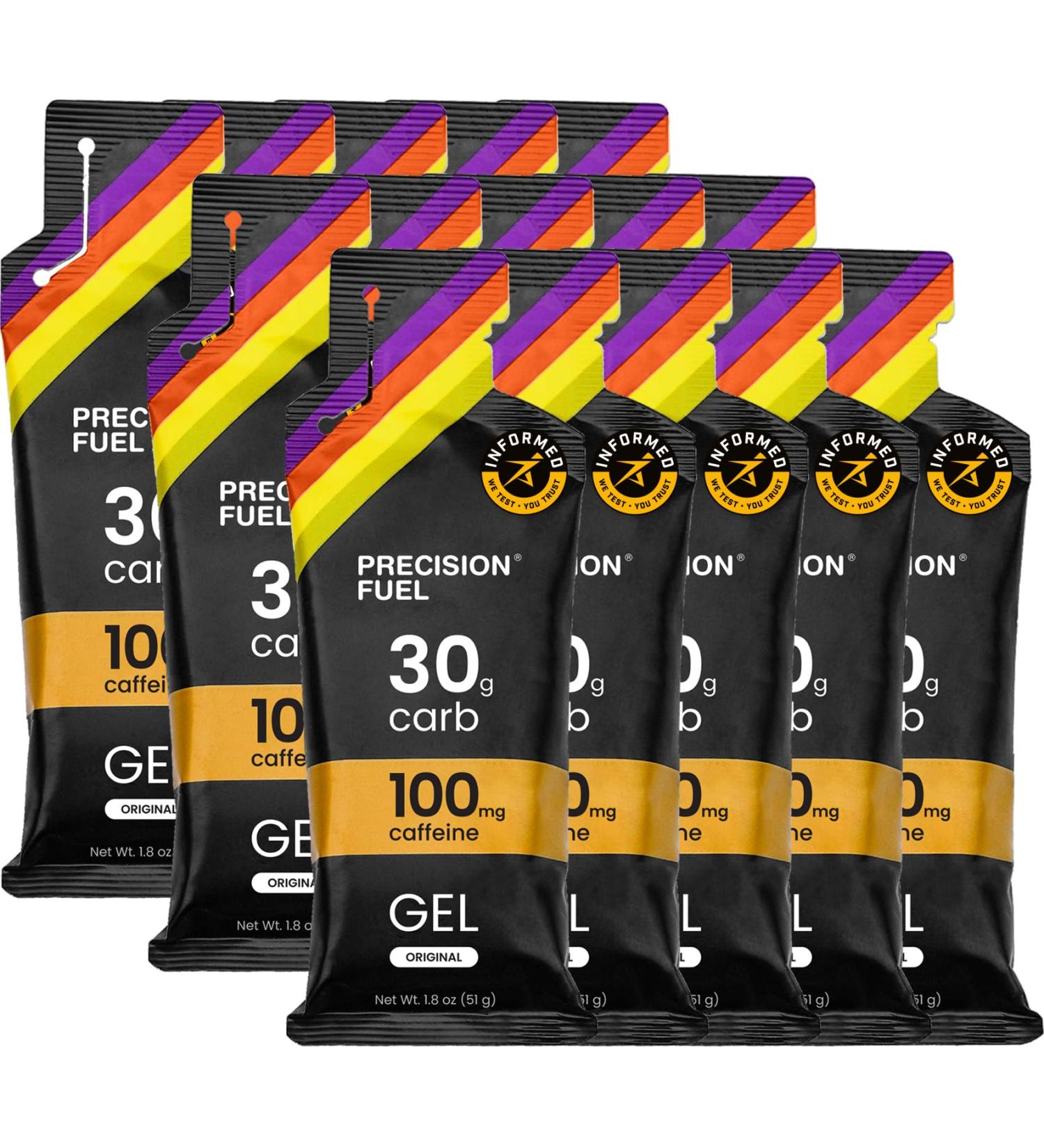 Buy Precision Fuel 30 Caffeine Energy Gel - Endurance Running Gels for Athletes | 30g Carbs Easy-to-Digest Pack of 15 - Buy Online on GoSupps.com