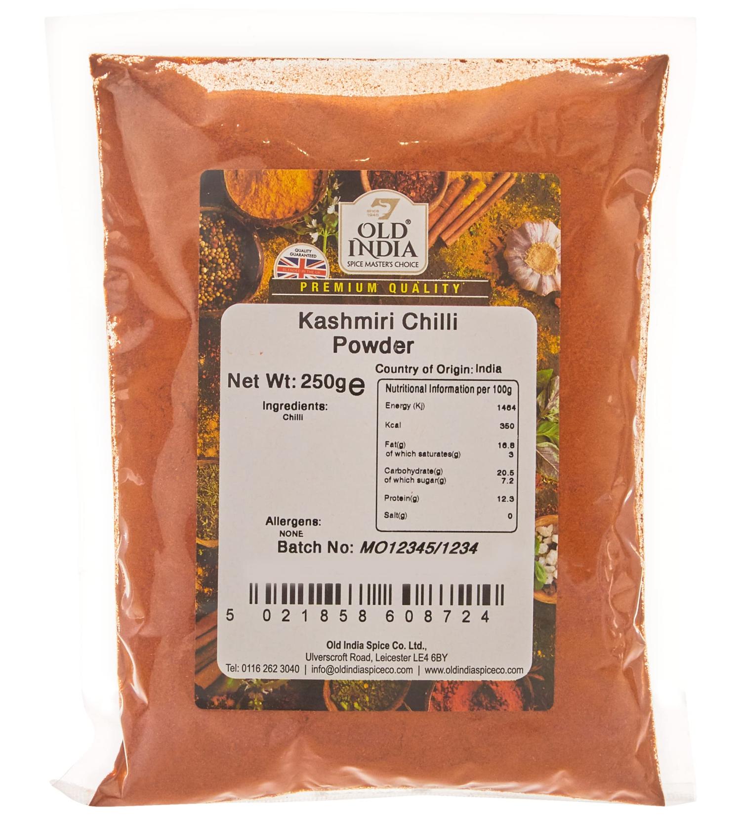 Old India Kashmiri Chilli Powder 250g - Authentic Spice Blend (Pack of 1) - Buy Online on GoSupps.com