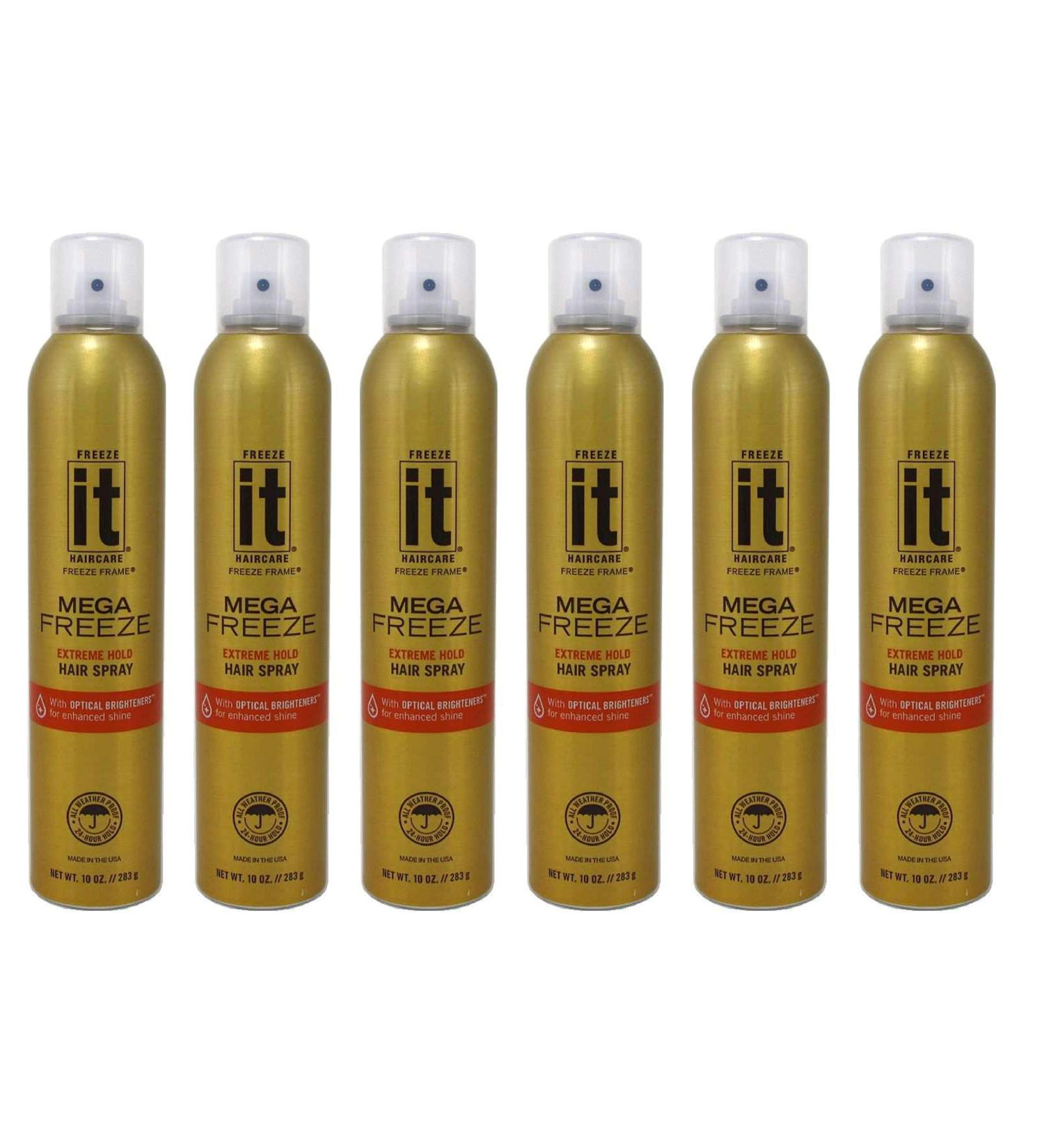It Mega Freeze Hairspray 10oz Aerosol (6 Pack)
