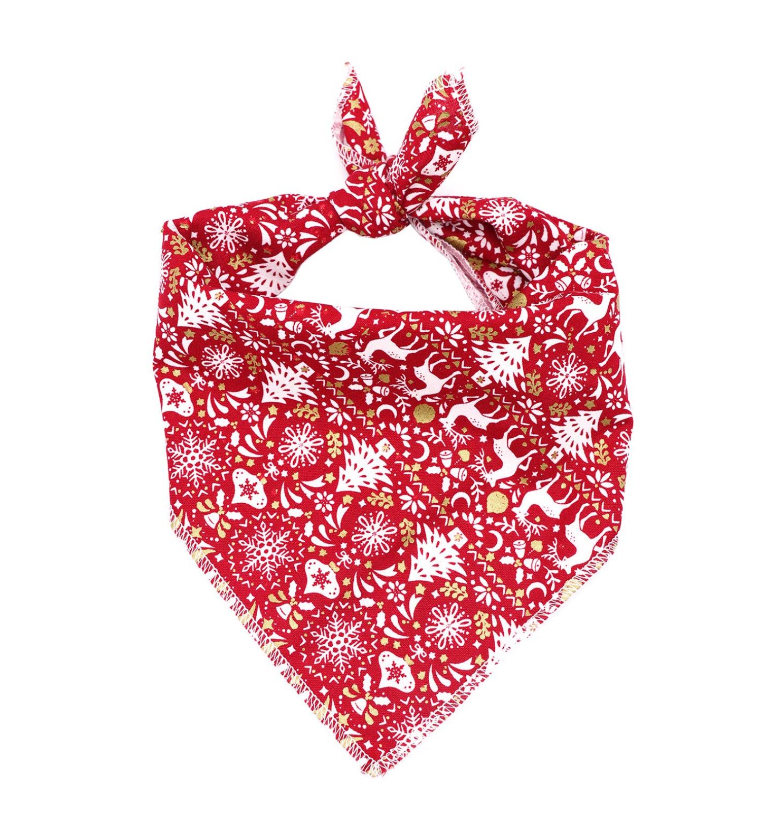 Aring Pet Dog Bandana - Soft Cotton Christmas Reindeer Bibs for Small to Large Dogs & Cats - Buy Online on GoSupps.com