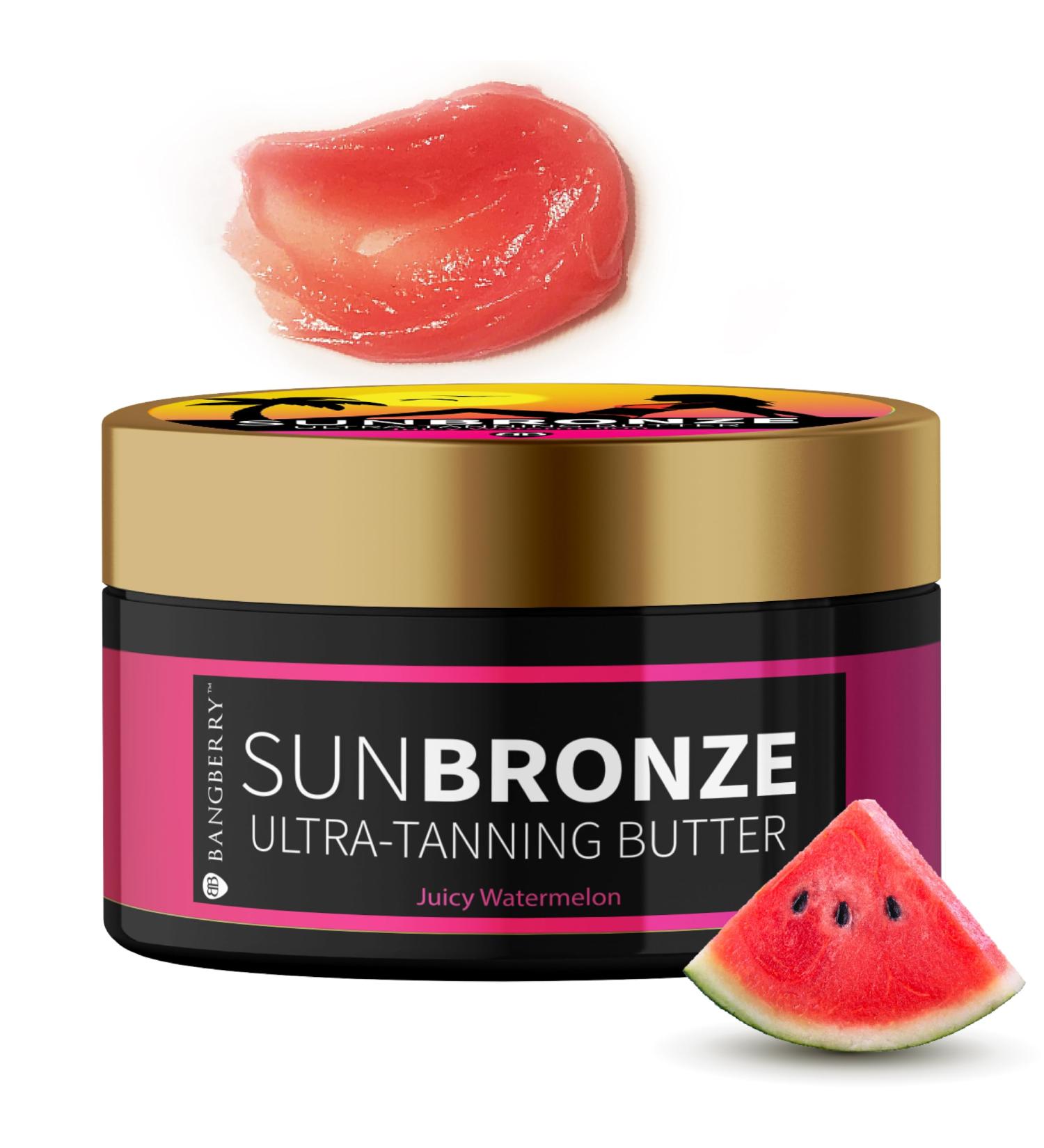Original Sun Bronze Ultra Tanning Butter - Juicy Watermelon | Faster Tan Sun & Tanning Bed Safe Sensitive Skin Friendly | Premium Natural Ingredients - Buy Online on GoSupps.com