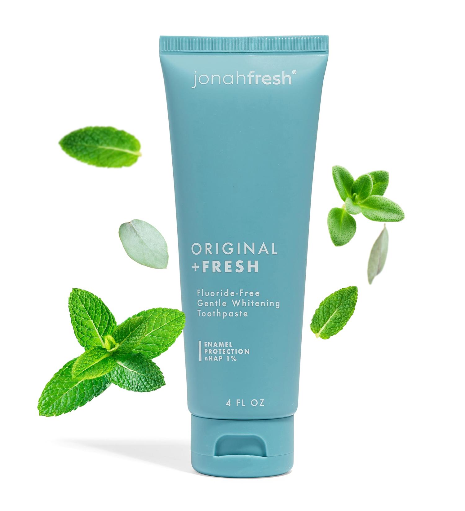 Jonah Fresh Fluoride-Free Nano Hydroxyapatite Toothpaste - Gentle Whitening Re mineralizing for Sensitive Teeth | All Natural Sulfate Free - Buy Online on GoSupps.com