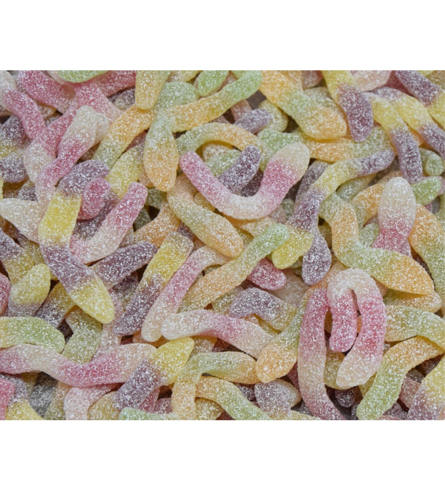 1kg Fizzy Snakes Candy Pick & Mix Sweets Mixed Assortment Gummy Selection Resealable Pouch Share Bag