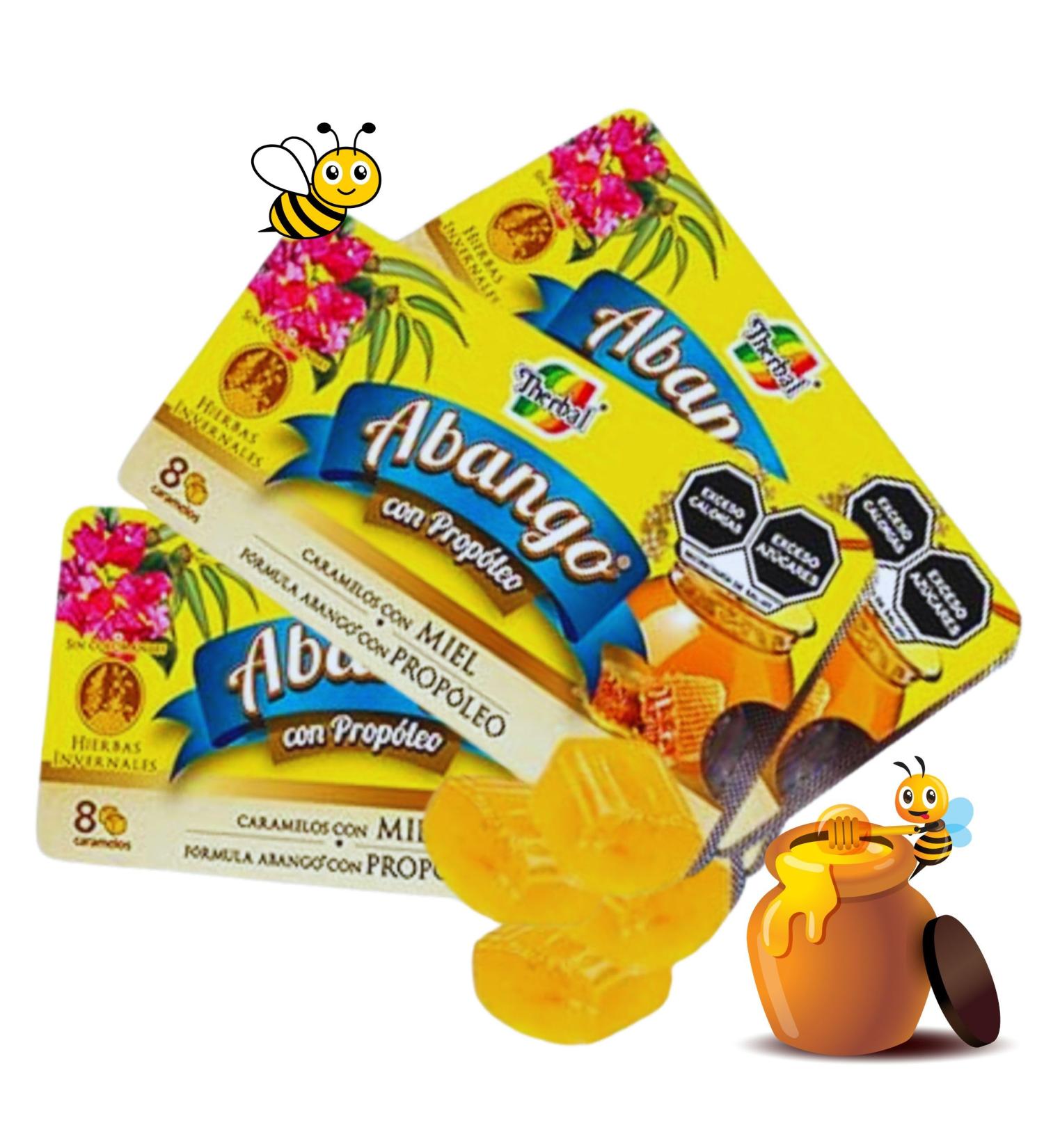 Abango & Propolis Cough Drop Trays - 8 Individually Wrapped Drops Each - Winter Herbal Blend Delicious Flavor (3 Pack) - Dulces para la TOS con Abango & Prop leo - Dietary Supplement - Buy Online on GoSupps.com