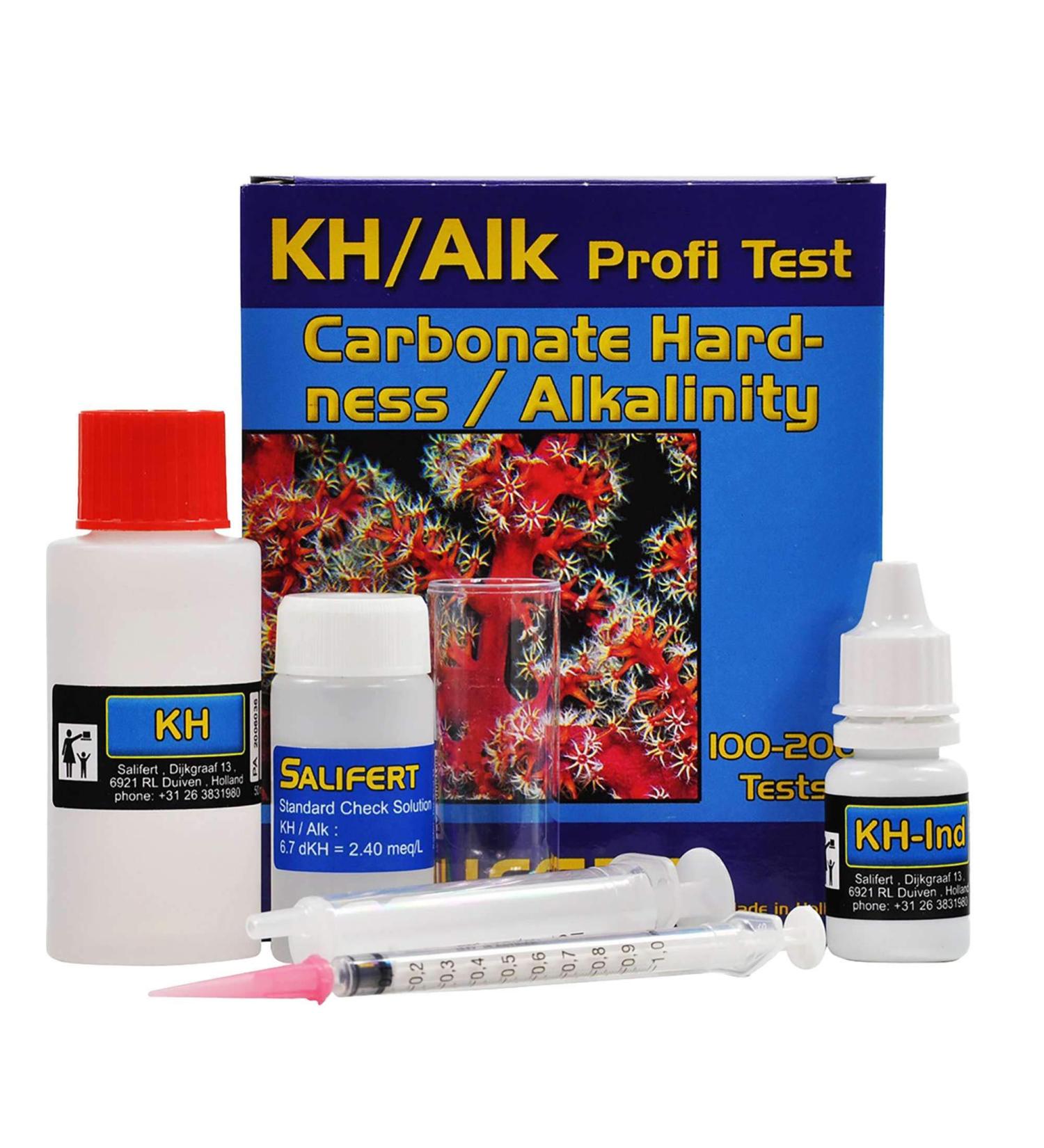Salifert Carbonate Hardness & Alkalinity (Kh/Alk) Test Kit, 100-200 Tests