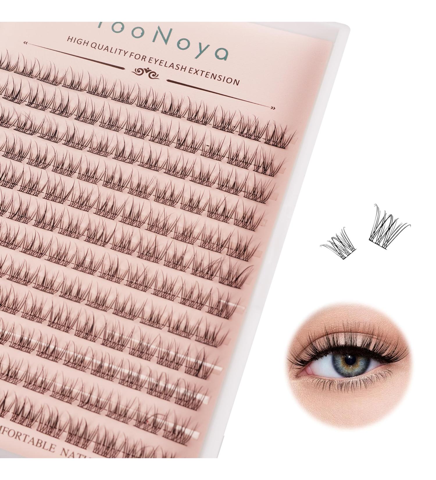 Buy Wispy Cluster Lashes - 144 Pcs 10mm Natural Individual Eyelash Extensions | D Curl DIY Super Thin Band - Buy Online on GoSupps.com