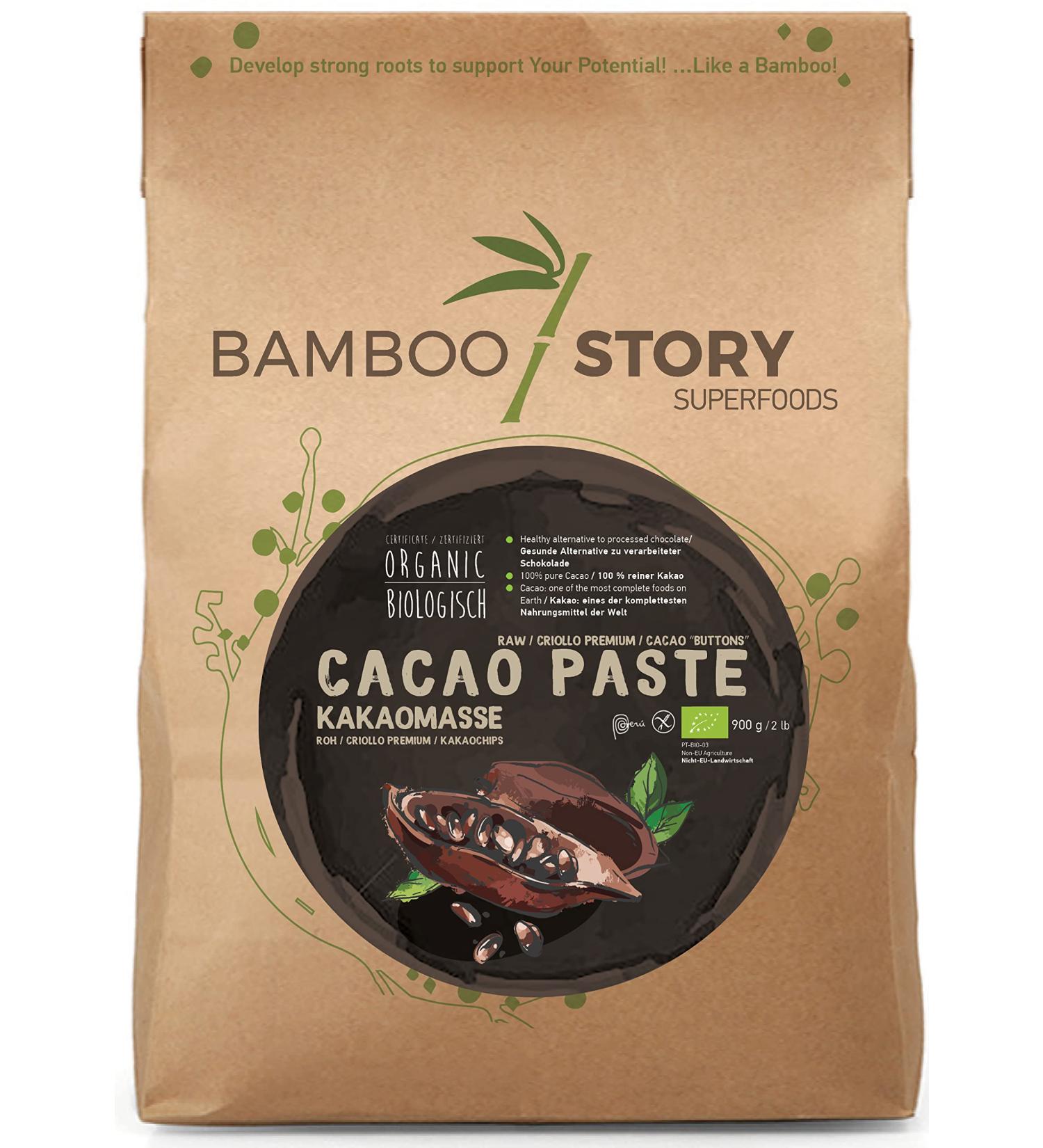 RAW | Cocoa Paste | BAMBOO STORY | Pallets | Criollo | Peru | 900g | 100% Pure - Buy Online on GoSupps.com