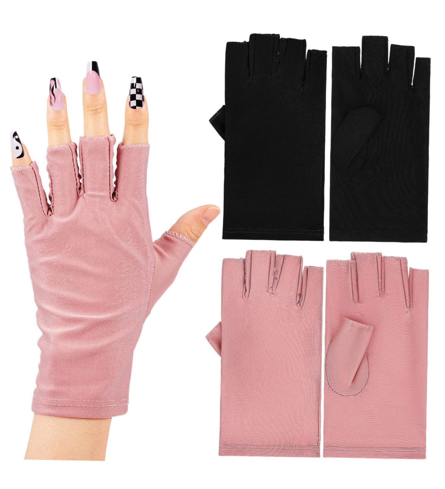 NUSITOU 2 Pairs UV Gloves Nail UV Rays Gloves Nail Art Accessory Gel Nail Gloves UV Nail Gloves Fingerless Gloves Nail Gloves Manicure Gloves Anti UV Nail Art Supplies - Buy Online on GoSupps.com