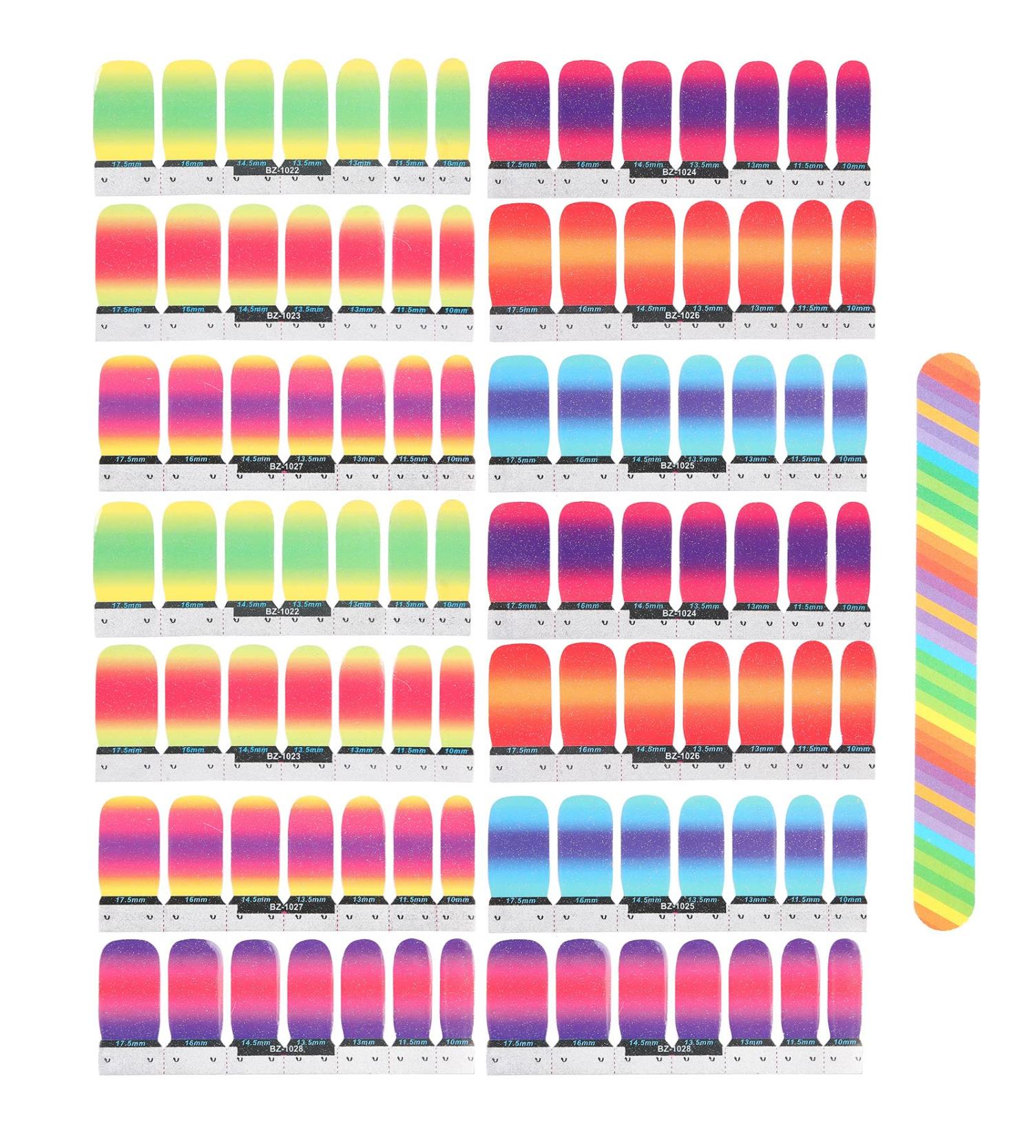 Nail Sticker Nail Strips Easy To Use Shiny Avantgarde Design for Home for Salons - Buy Online on GoSupps.com