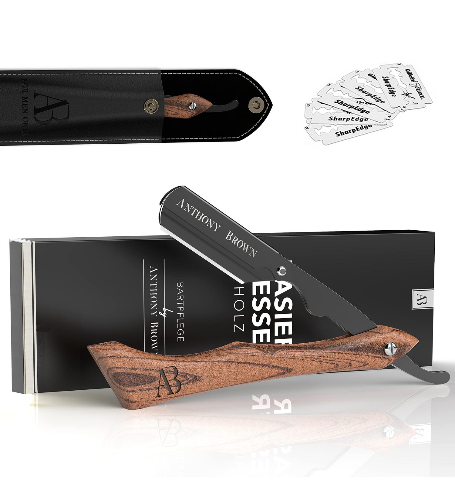 Anthony Brown Black Razor Set - Unique Precision Blade Head Replaceable Blades & Etui - Premium International Shipping - Buy Online on GoSupps.com