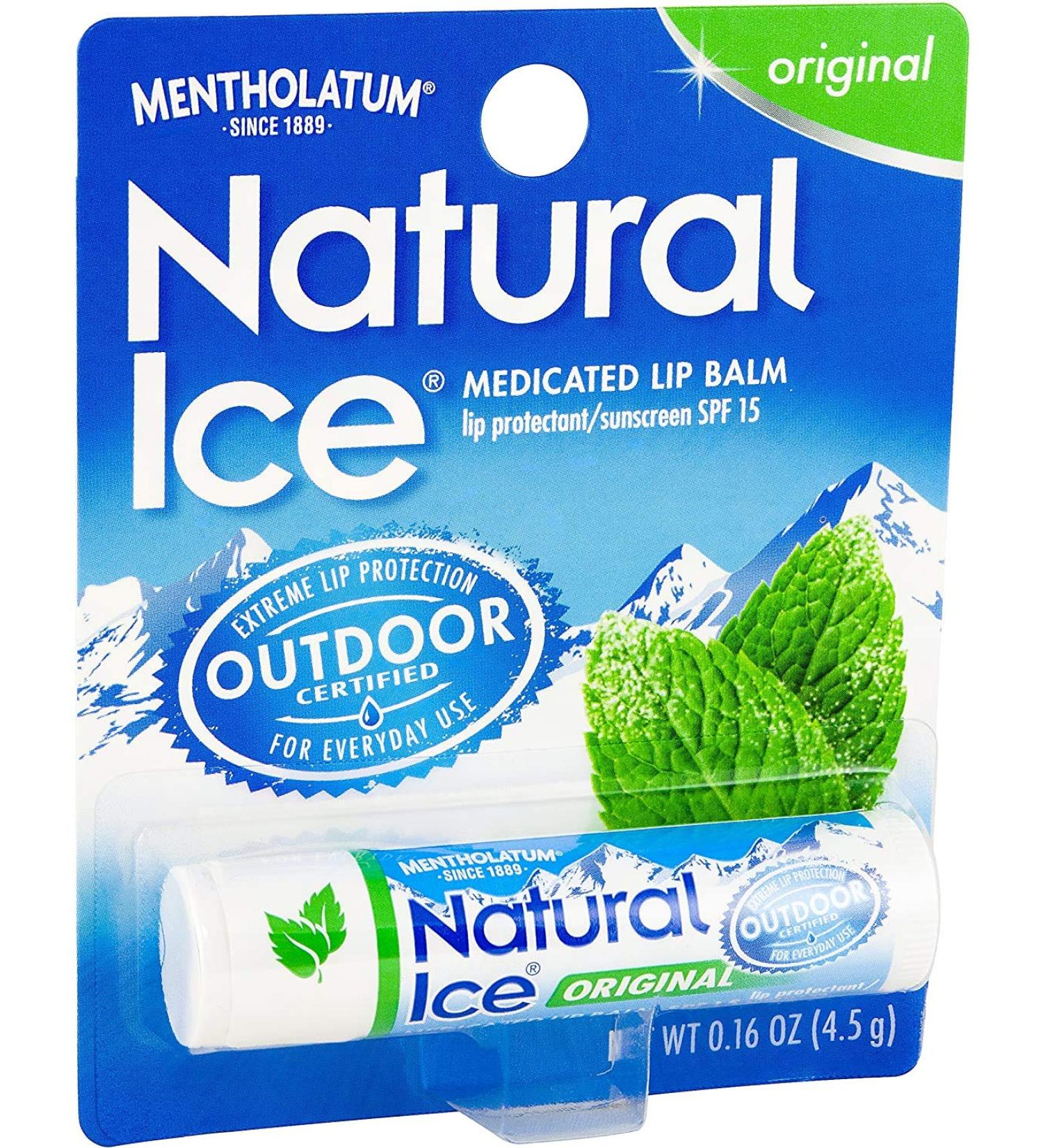 Natural Ice Medicated Lip Protectant/Sunscreen SPF 15 Original 48 ea - Hydrating Lip Care - Buy Online on GoSupps.com