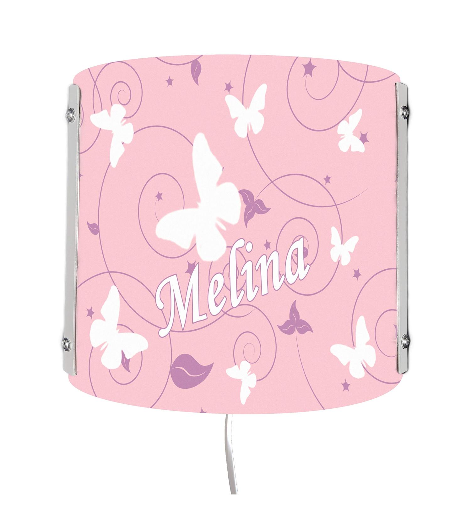 Creadesign WA-1032-51 Butterfly Pink Purple Children's Room Wall Lamp - Personalized Night Light E14 22x22.5x8.5 cm - Buy Online on GoSupps.com