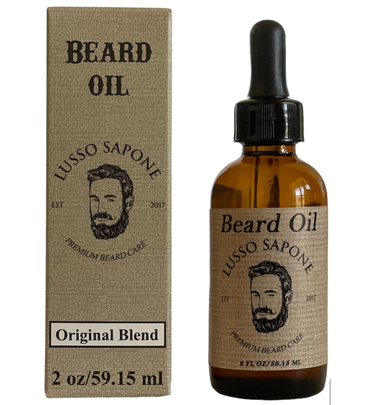 Lusso Sapone 2oz Beard Oil - Wood Scent | Moisturizes Softens & Promotes Growth | International Shipping Available - Buy Online on GoSupps.com