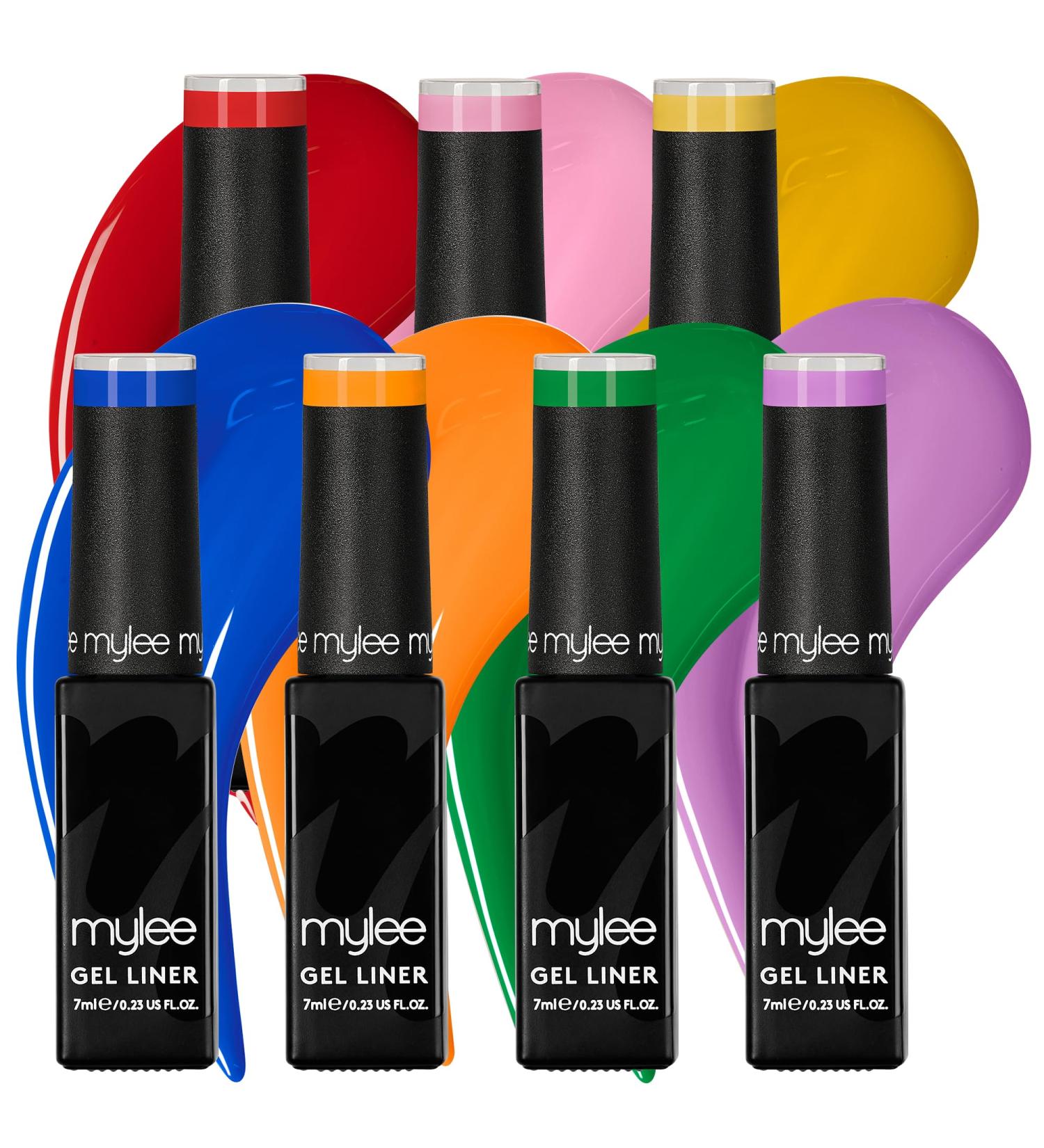 Mylee Liner Gel Nail Polish Set 7x7ml Kaleidoscope With Built-In Nail Art Brush - UV/LED Soak-Off Nail Art Manicure Pedicure for Professional Salon & Home Use - Long Lasting & Easy to Apply - Buy Online on GoSupps.com
