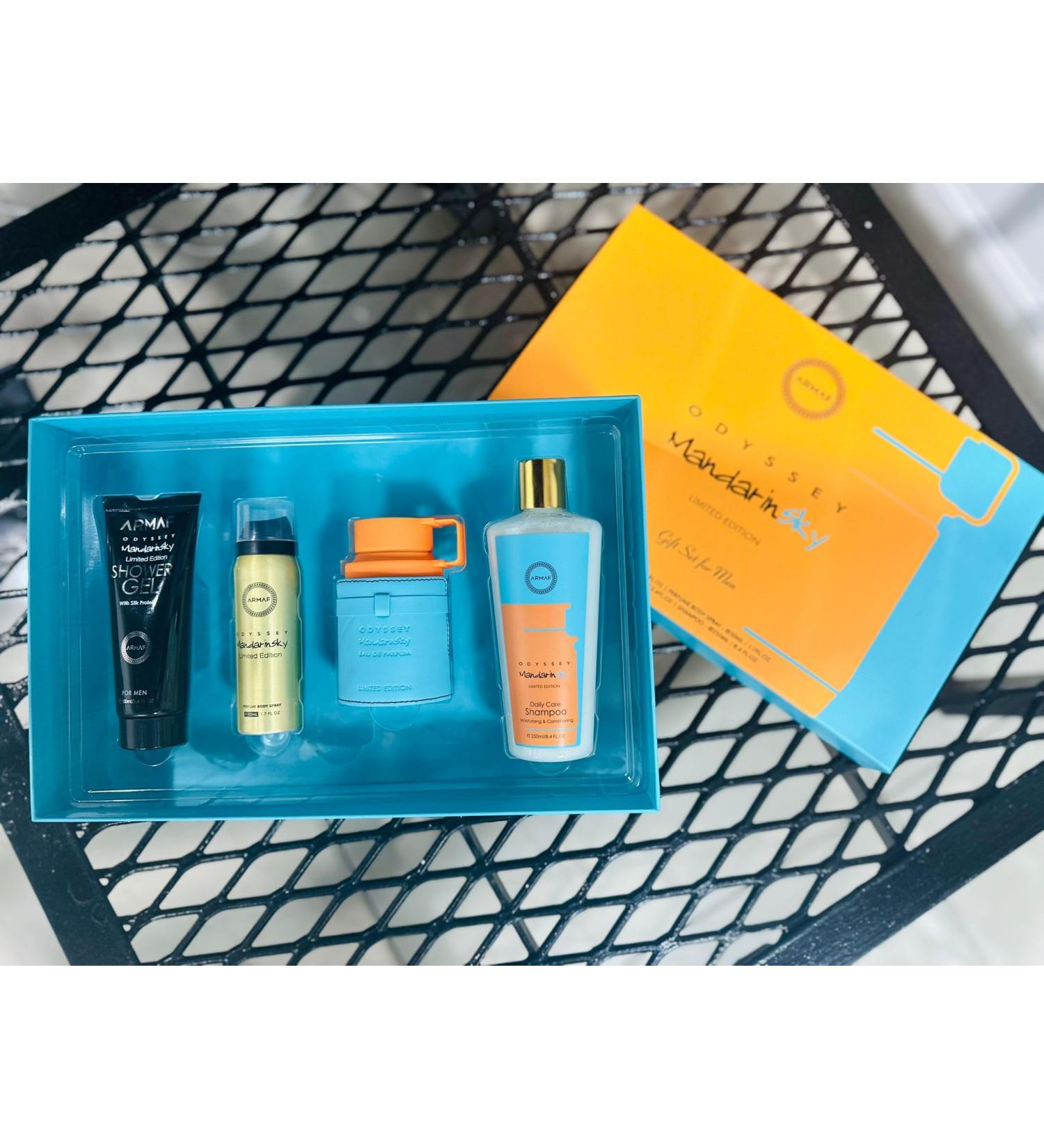 Armaf Men's Shower Gift Set Includes Body spray shower gel Daily care Shampoo Eau de Parfum