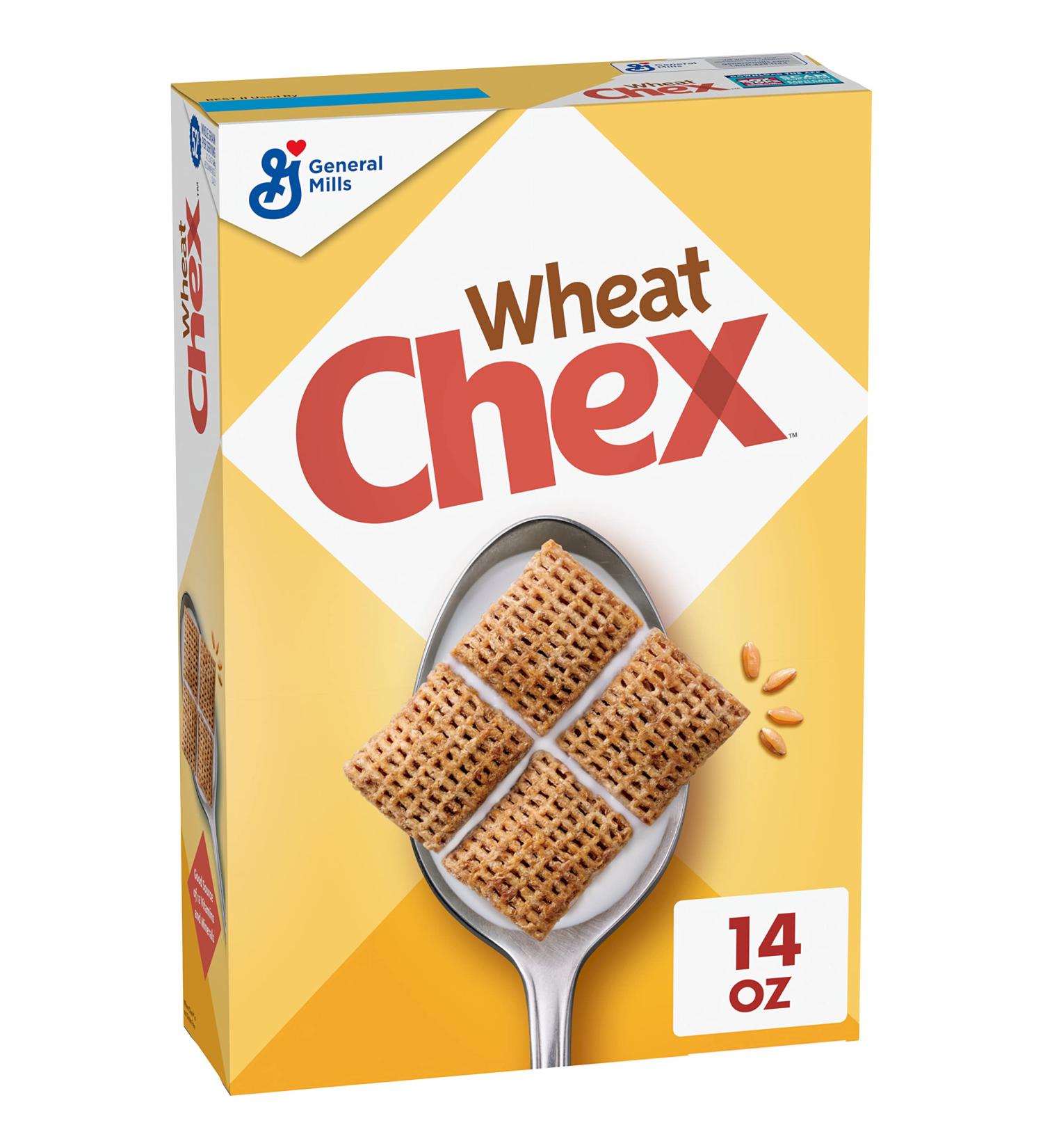 Wheat Chex Breakfast Cereal 14 OZ - Whole Grain Homemade Chex Mix Ingredient - Buy Online on GoSupps.com