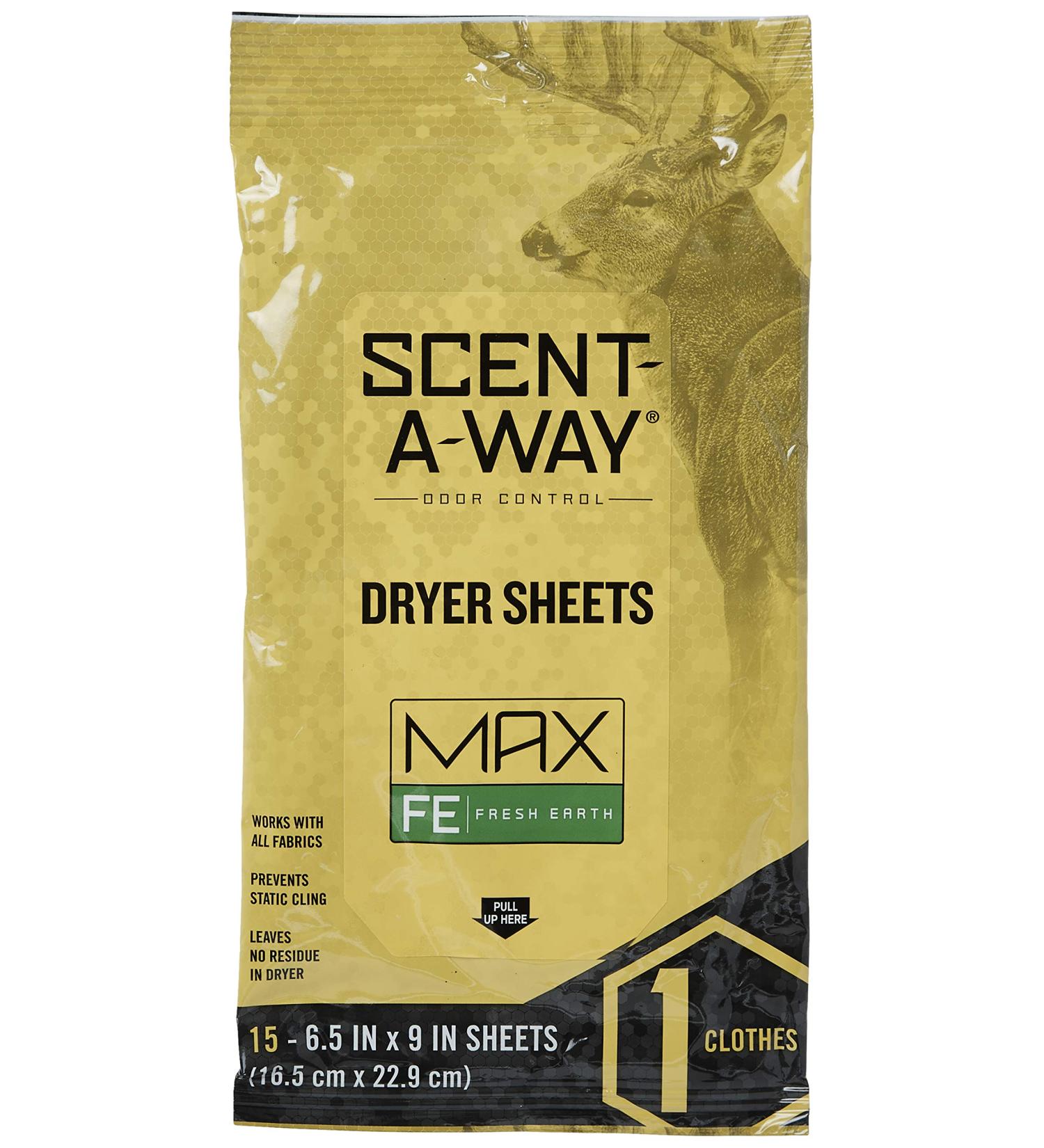 Hunters Specialties Scent-A-Way Dryer Sheets Earth - Eliminate Odors for Hunting Success - Buy Online on GoSupps.com