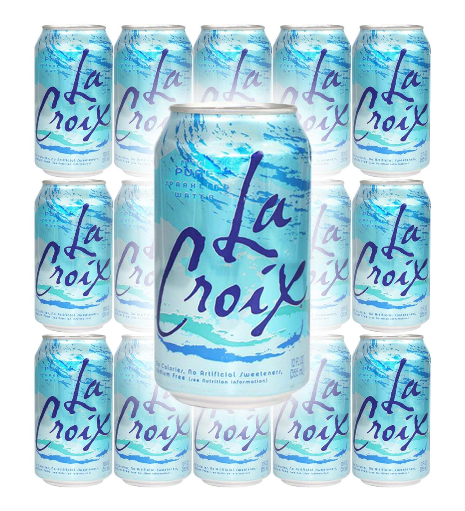 La Croix Pure Naturally Essenced Flavored Sparkling Water, 12 oz Can (Pack of 15, Total of 180 Oz) 12 Fl Oz (Pack of 15)
