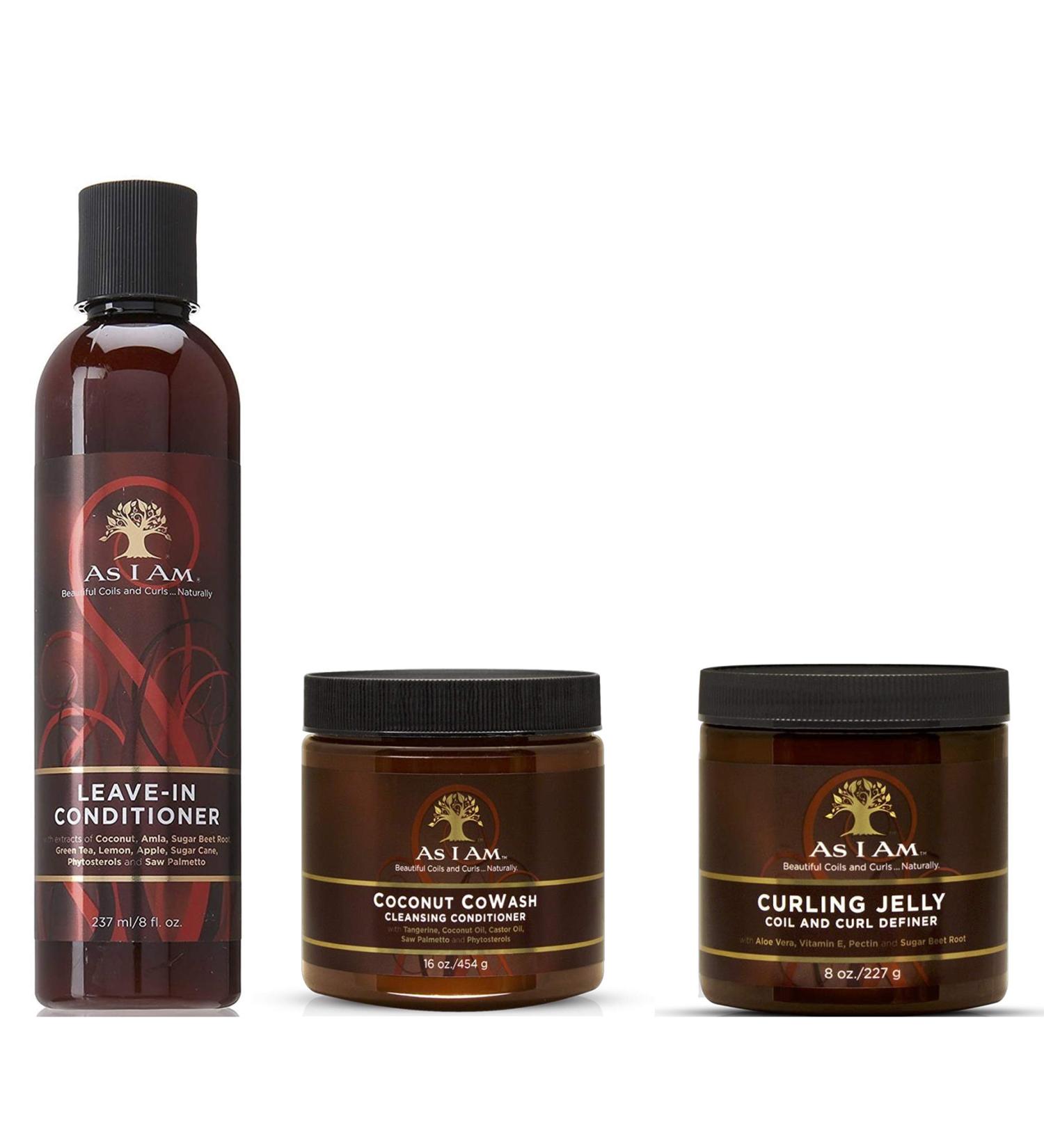 As I am by nature Coconut CoWash 16oz Leave in conditioner 8oz Curling Jelly 8oz 3 SET BUNDLE - Buy Online on GoSupps.com