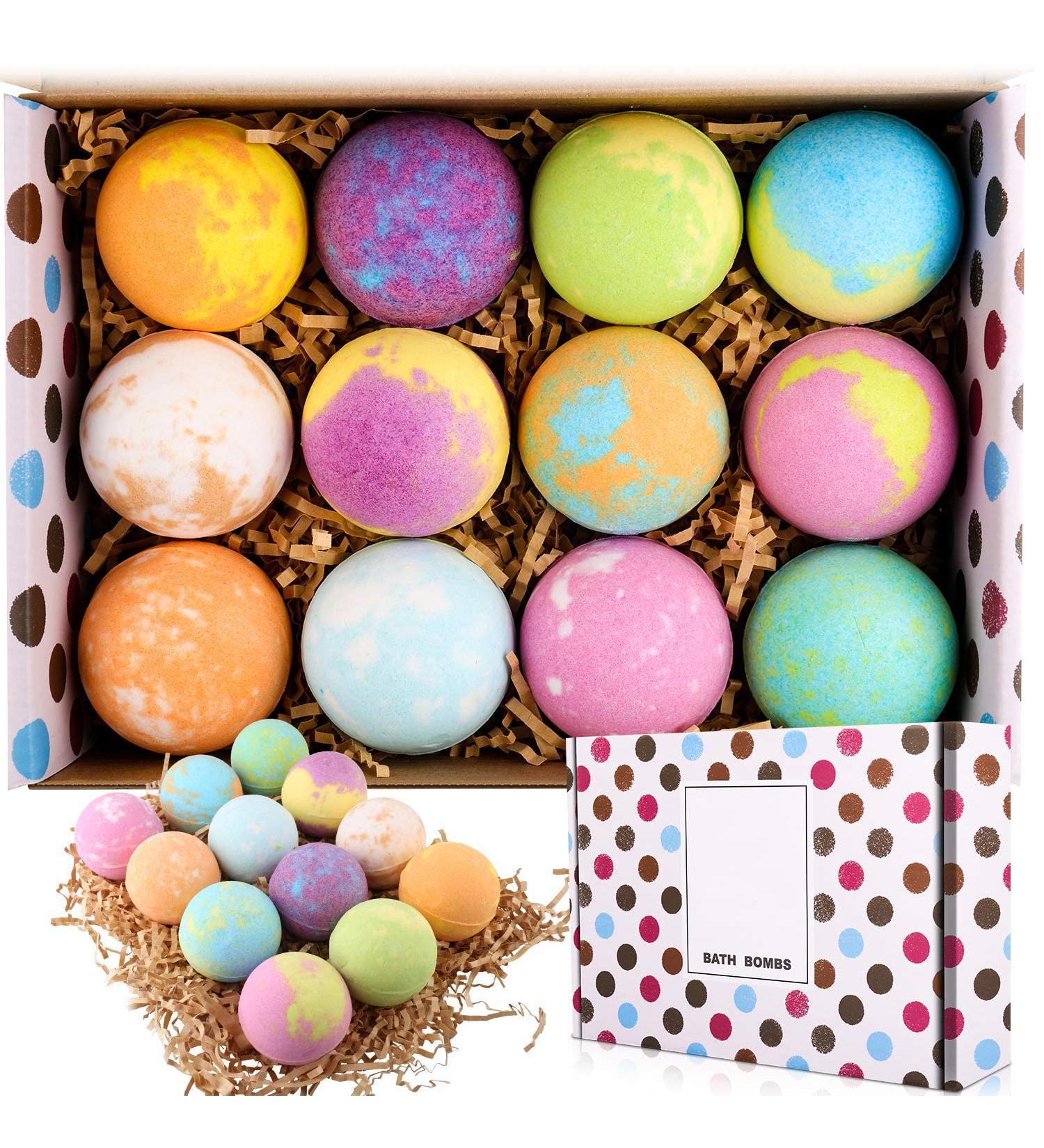 SWCandy Organic Bath Bomb Gift Set - 12 Lavender Bath Bombs for Women on Valentine's Day & Christmas - Buy Online on GoSupps.com