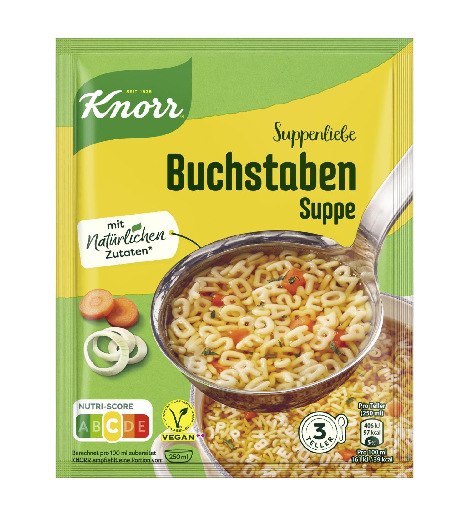 Buy Knorr Love Letter Soup - Delicious Noodle Soup with Natural Ingredients 750ml (3 Plates) - International Shipping Available - Buy Online on GoSupps.com