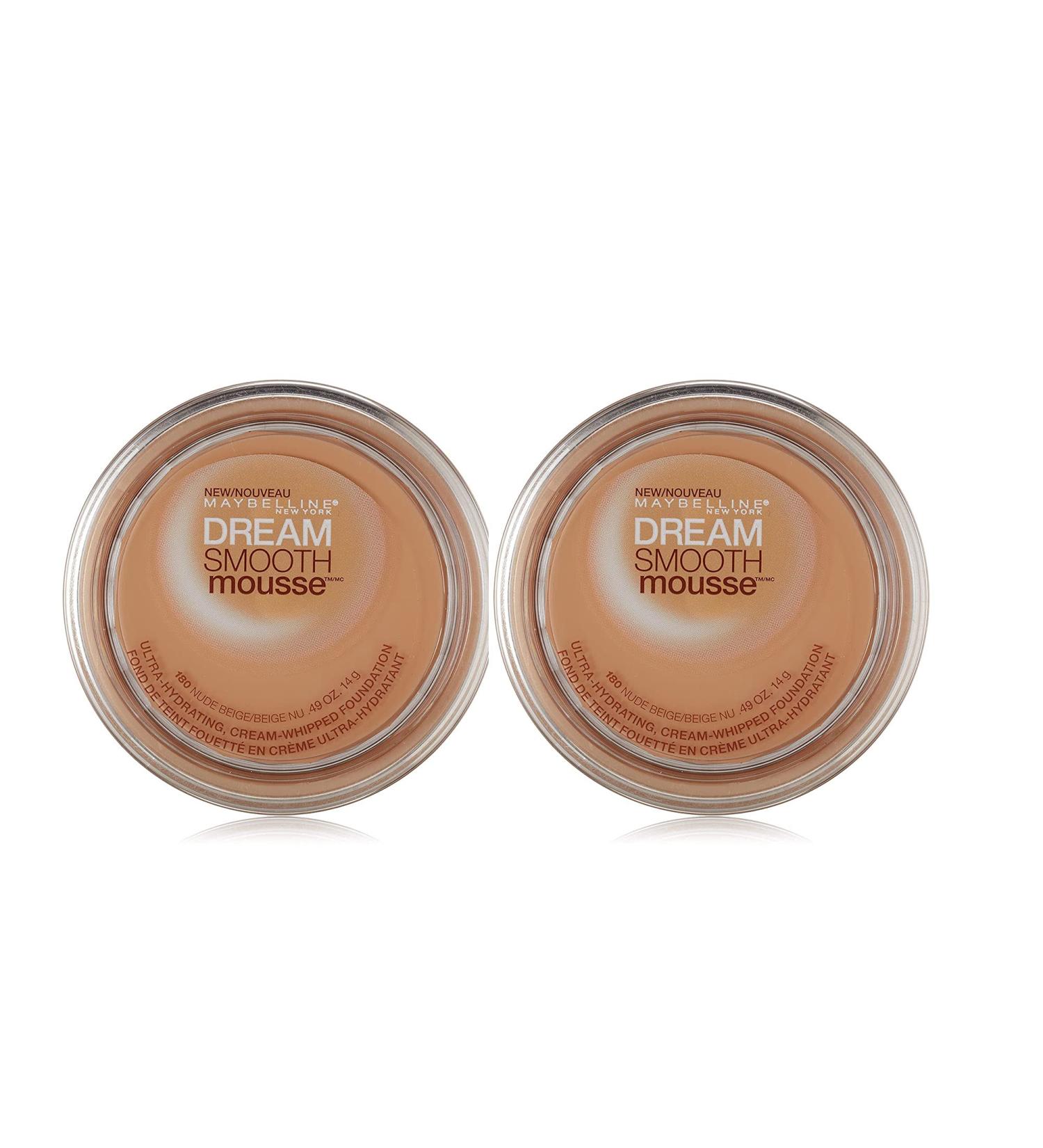Maybelline New York Dream Smooth Mousse Foundation  Nude Beige  0.49 Ounce  2 Ea