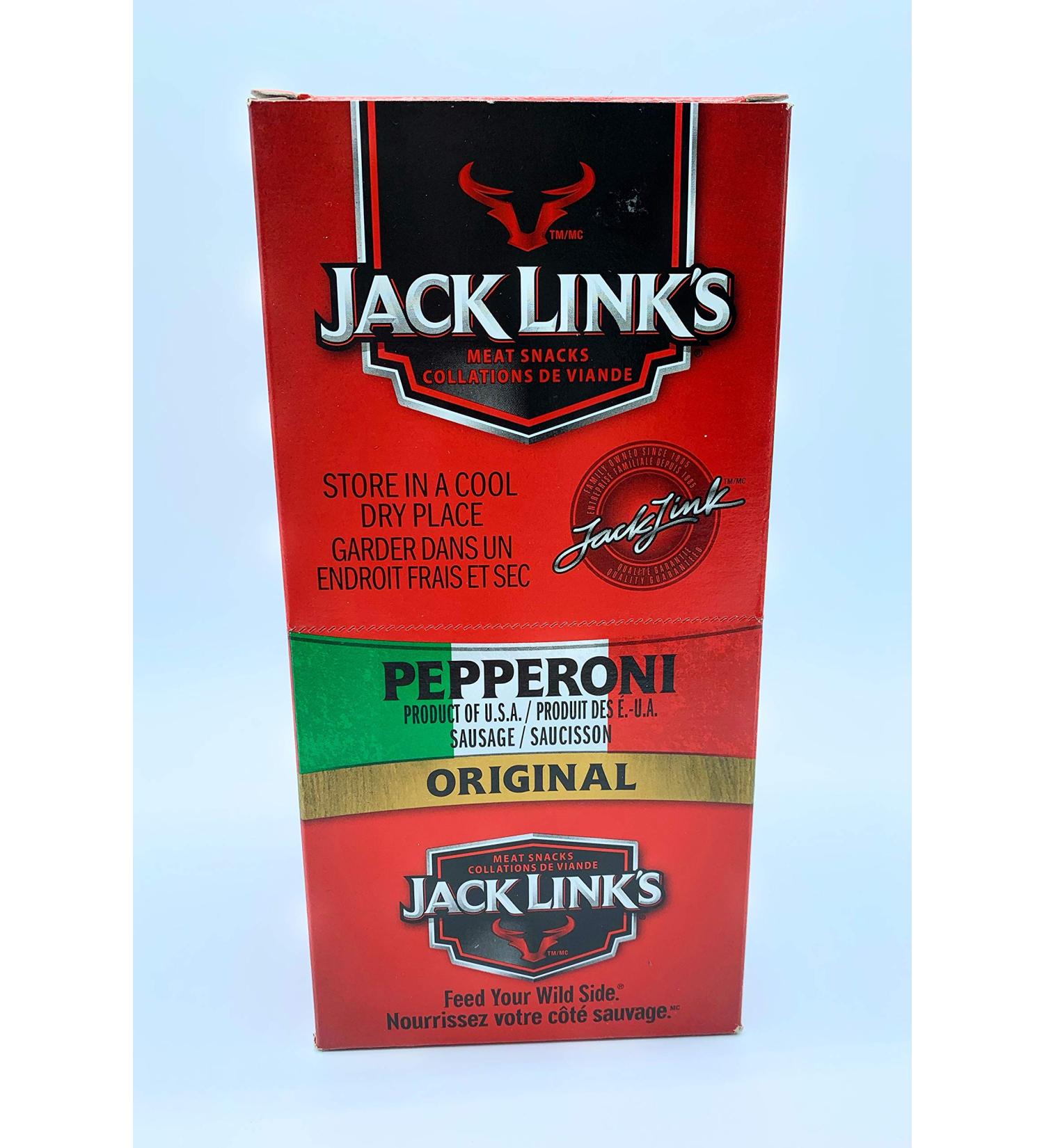 JACK LINKS ORIGINAL PEPPERONI - 20 Individually Wrapped 20g Sticks - Buy Online on GoSupps.com