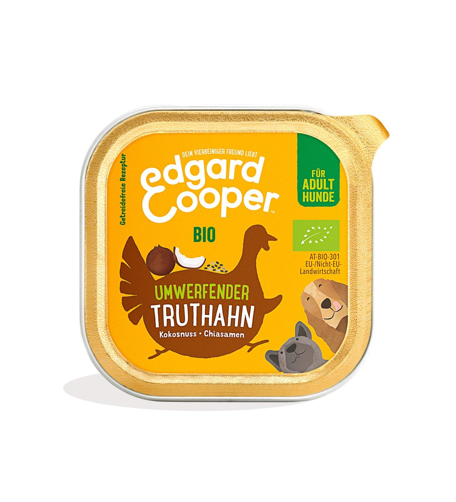 Buy Edgard & Cooper Organic Wet Dog Food - 100g x 17 Packs | Cereal-Free High-Quality Turkey Protein Balanced Diet for Adult Dogs - Buy Online on GoSupps.com