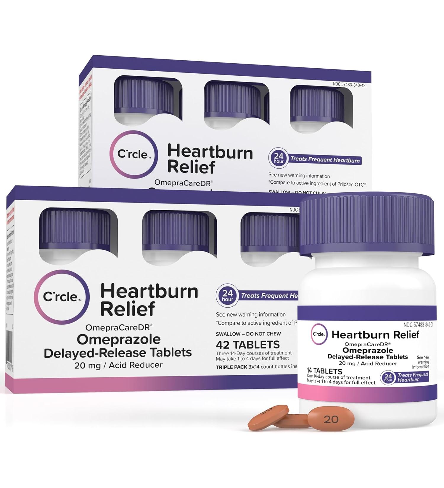 OmepraCareDR 84 Count Delayed-Release Tablets - Omeprazole 20mg Acid Reducer for Heartburn - 6 Pack Bundle - Buy Online on GoSupps.com