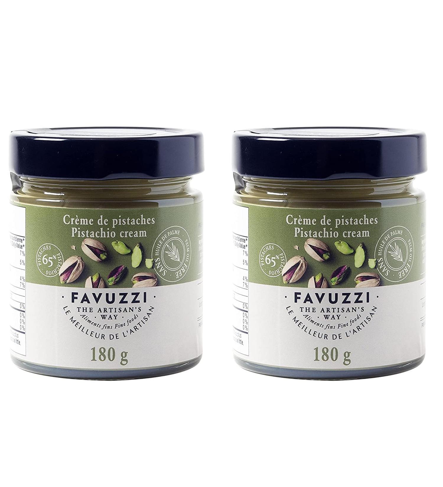Favuzzi Italian Pistachio cream P.D.O Bronte/Pack of 2 / Made with 55% pistachio - Buy Online on GoSupps.com
