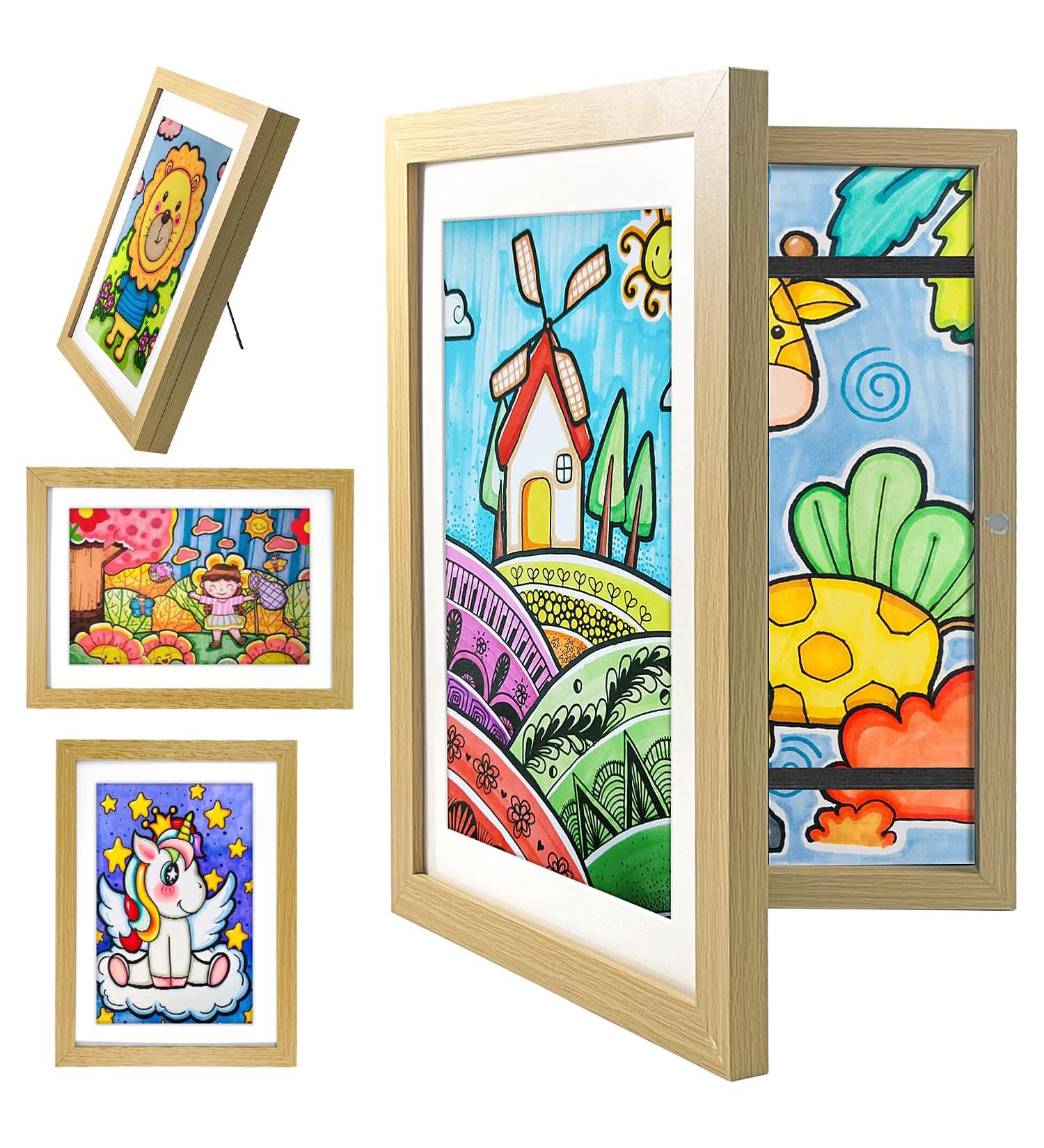 Quvbkz A4 Picture Frame for Children's Drawings - Fillable Folding Frames with Anterior Opening for Artwork Storage - Buy Online on GoSupps.com