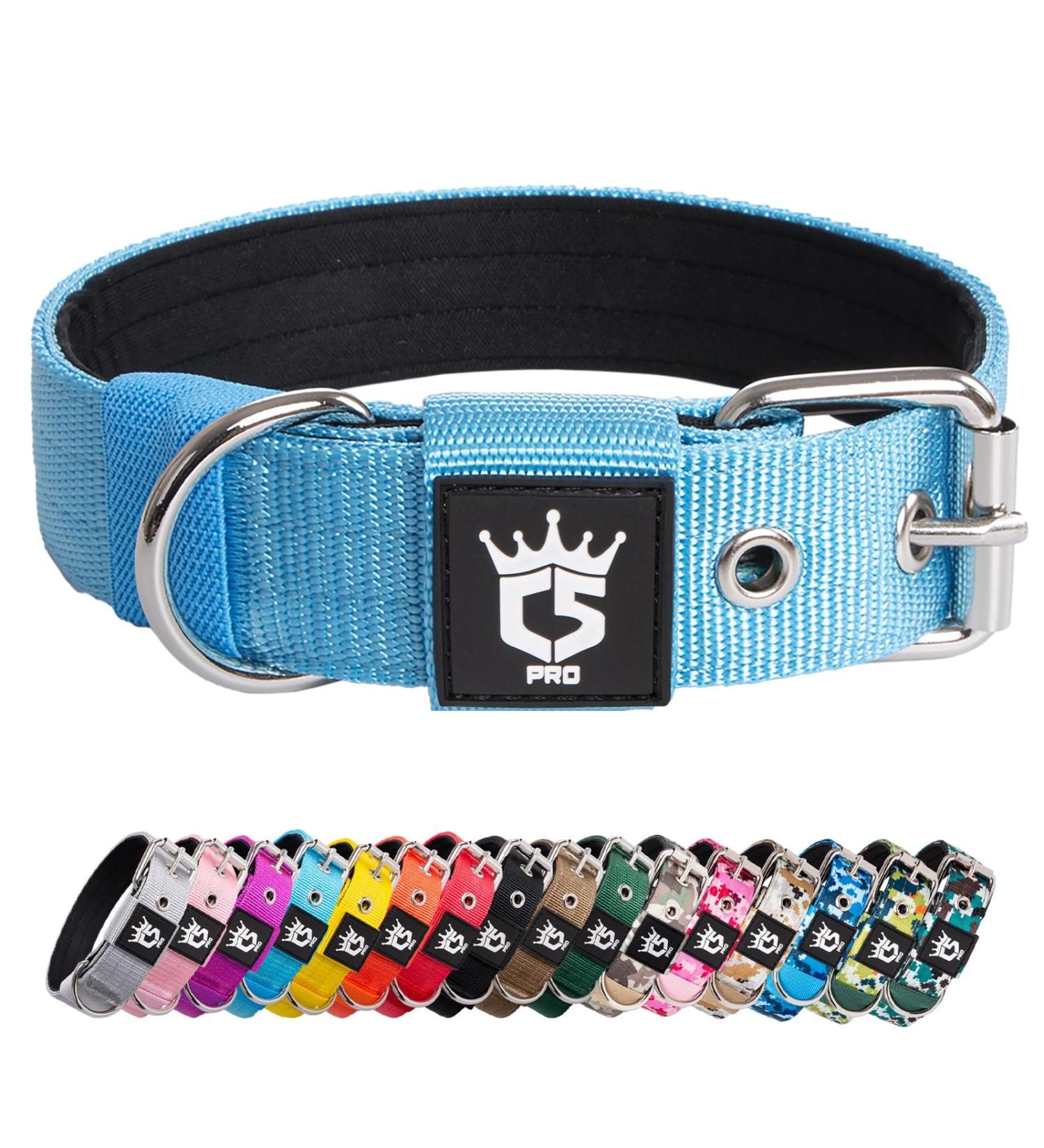 Buy Tspro Tactical Dog Collar - Military Quality 3.3cm Wide Adjustable S Size (35.5-43cm) - Strong & Durable with Robust Metal Buckle - Blue - Buy Online on GoSupps.com