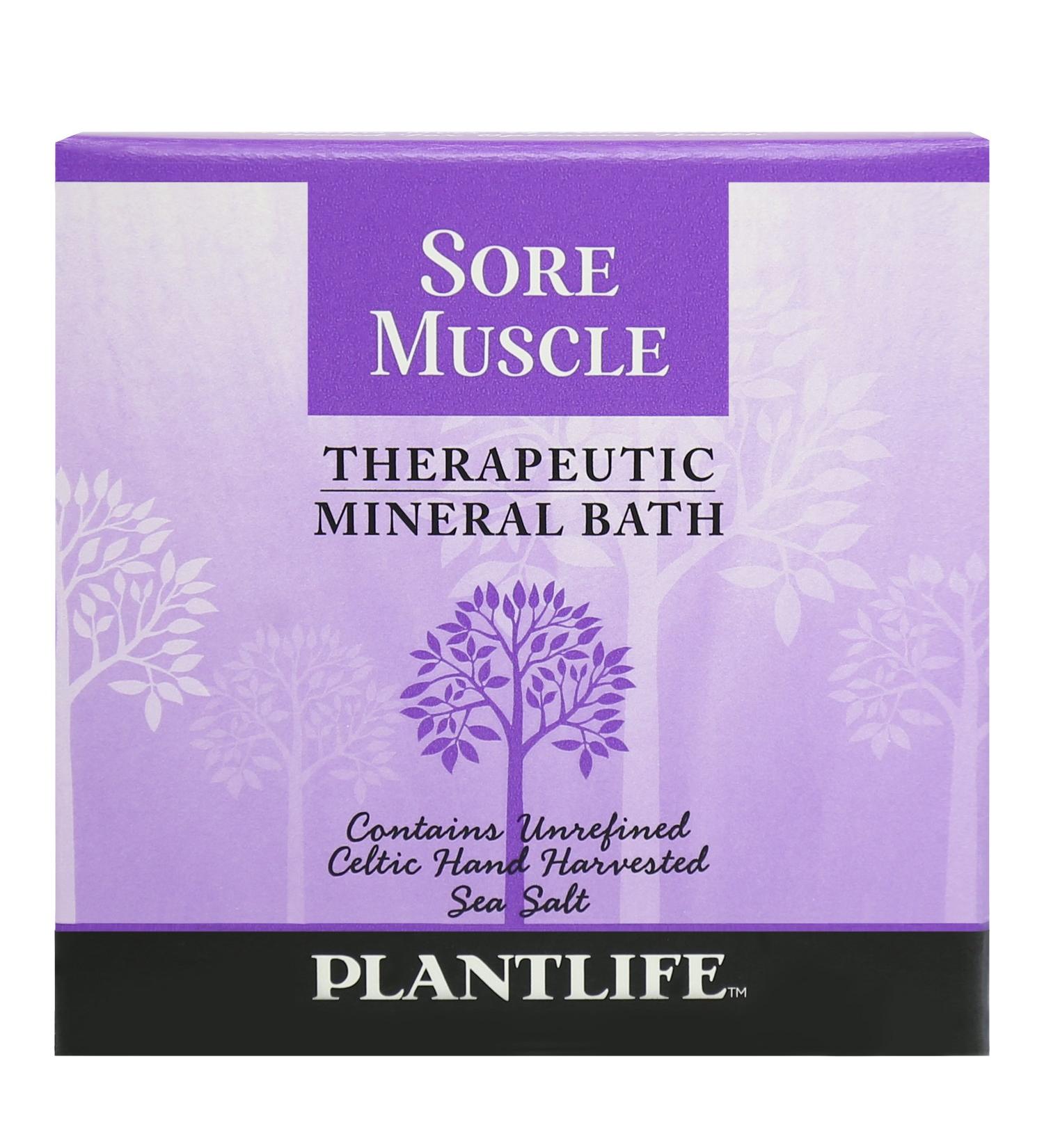 Plantlife Sore Muscle Therapy Bath Salts - Natural Aromatherapy for Relaxation - 3 oz - Buy Online on GoSupps.com
