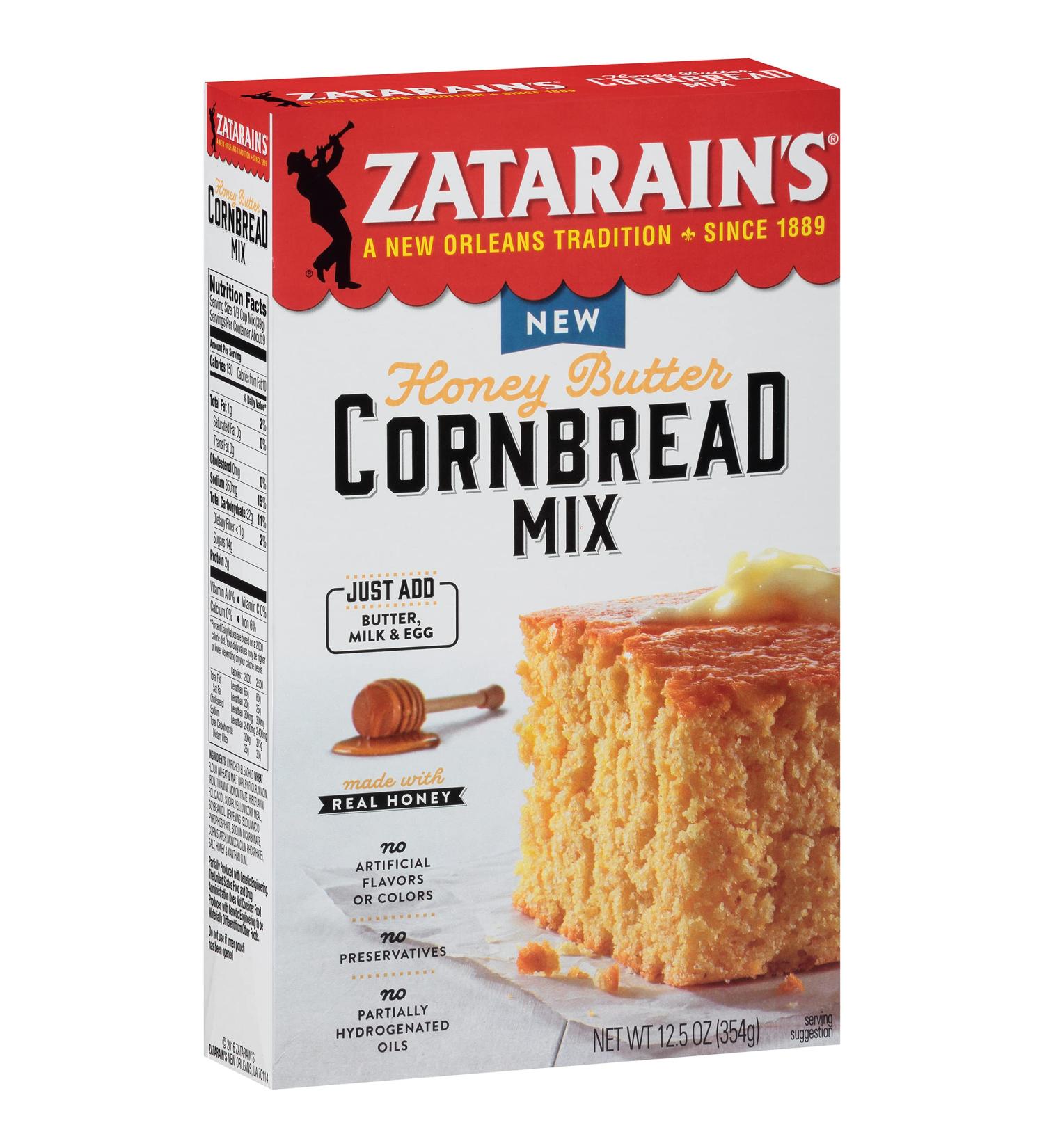 Zatarain's Honey Butter Cornbread Mix 12.5 oz (Pack of 6) - Buy Online on GoSupps.com