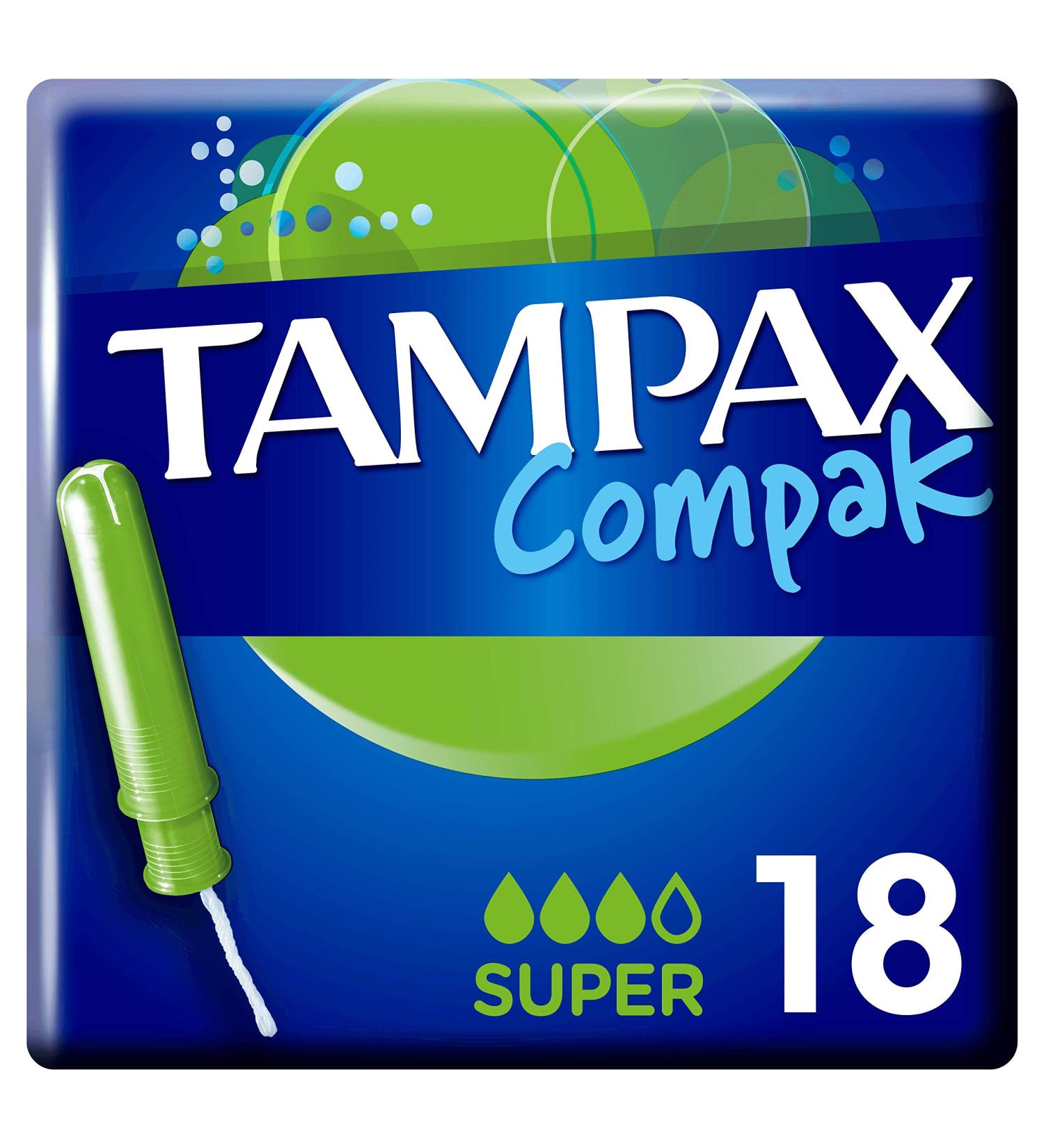 Tampax Compak Super Tampons with Applicator - Comfort & Protection for Every Flow | International Shipping Available - Buy Online on GoSupps.com