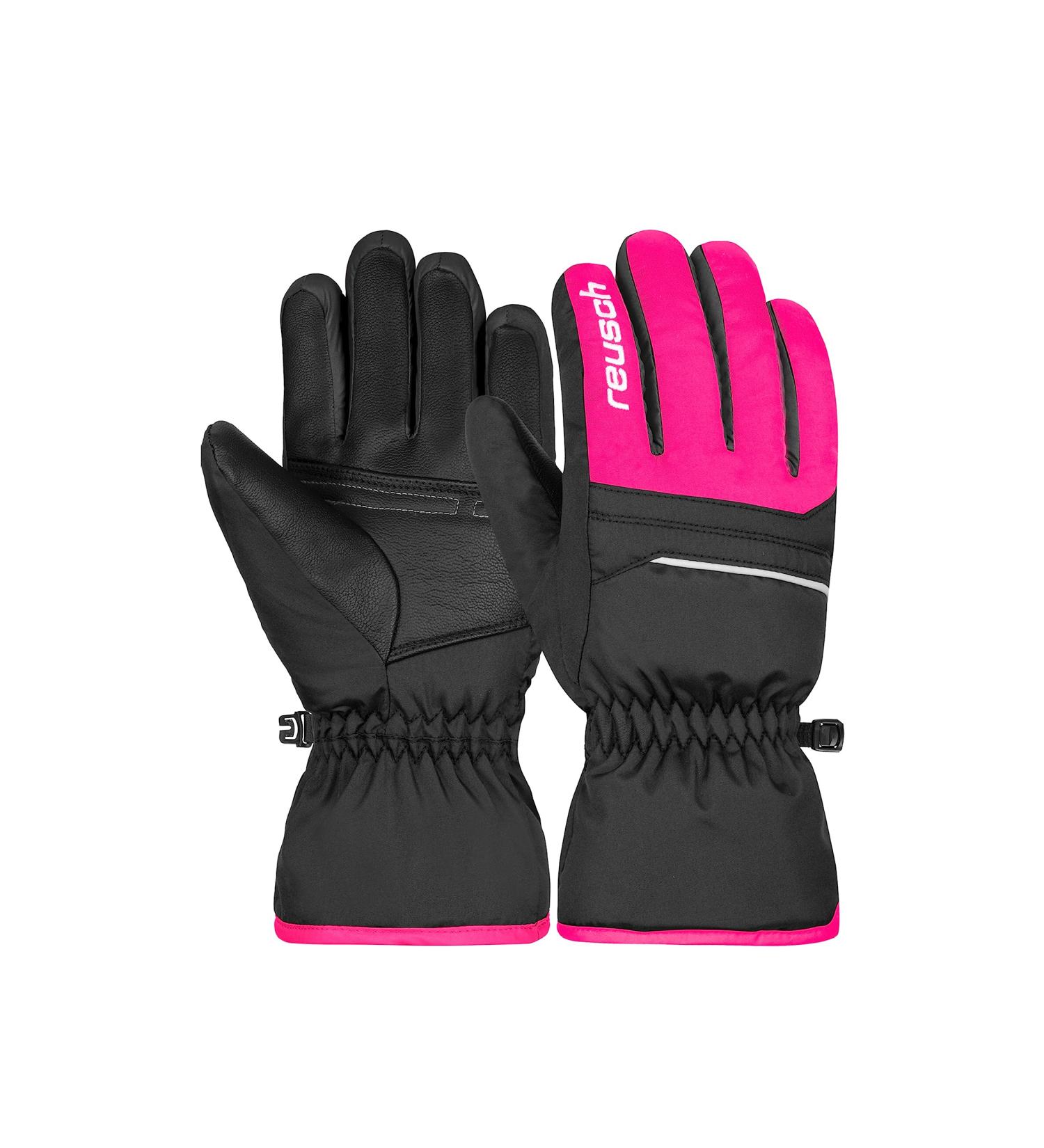 Reusch Unisex Youth Kids Gloves Alan Junior - Warm Windproof Extra Breathable Black/Pink - Size 6 - Buy Online on GoSupps.com