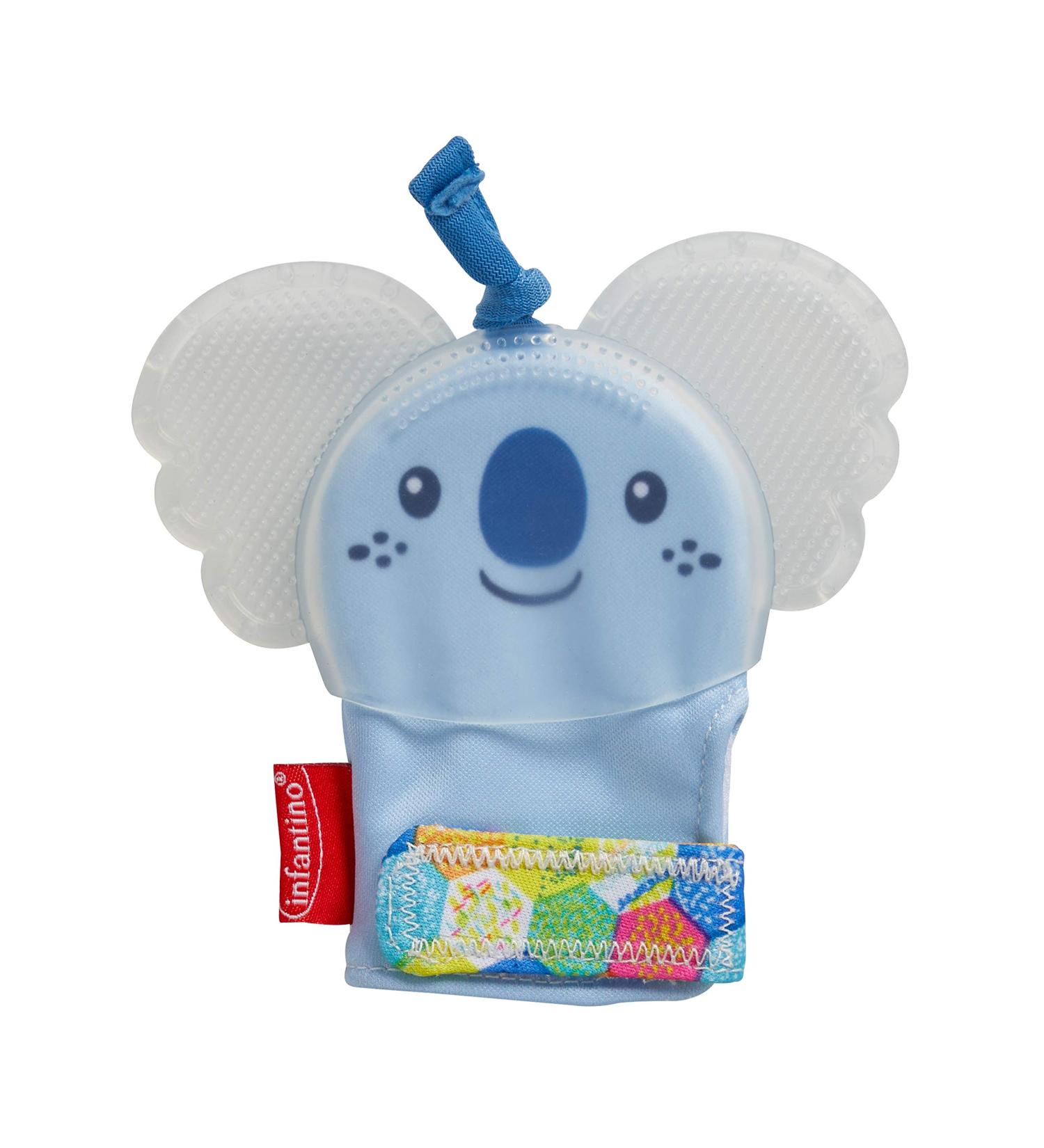 Infantino Crystal Clear Teething Mitten - Koala Design | Soft Textured Silicone | Natural Rubber Teether for Babies - Buy Online on GoSupps.com