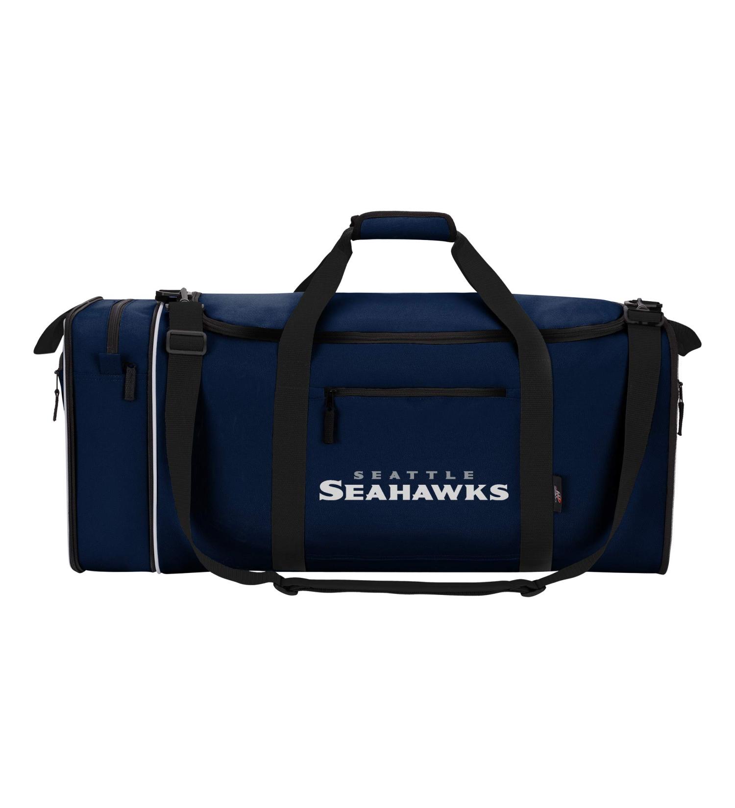 Officially Licensed NFL Steal Duffel Bag  Multi Color  28" x 11" x 12" Seattle Seahawks - Buy Online on GoSupps.com