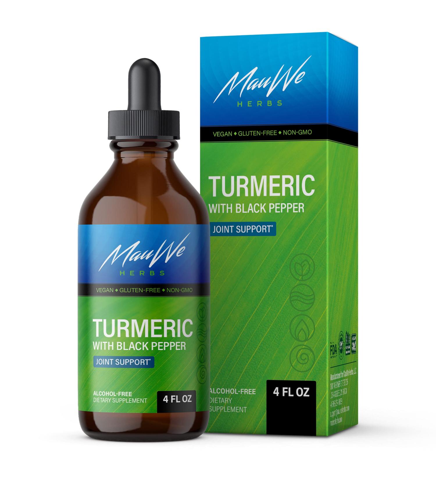 Turmeric Curcumin & Black Pepper Tincture - 4 fl. oz | Heart & Joint Support - Buy Online on GoSupps.com