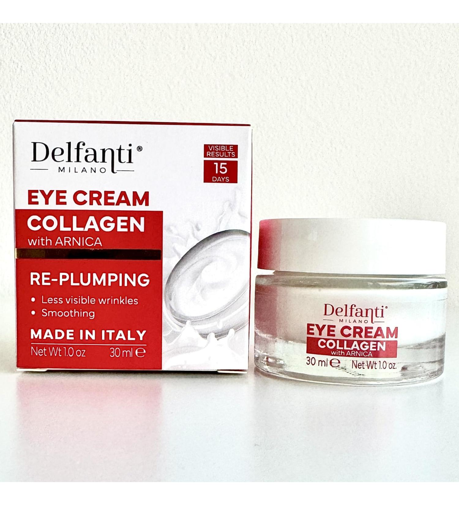 Delfanti-Milano Collagen Re-Plumping Eye Cream with Arnica | Vegan Wrinkle Smoothing | Fast Results | Made in Italy - Buy Online on GoSupps.com
