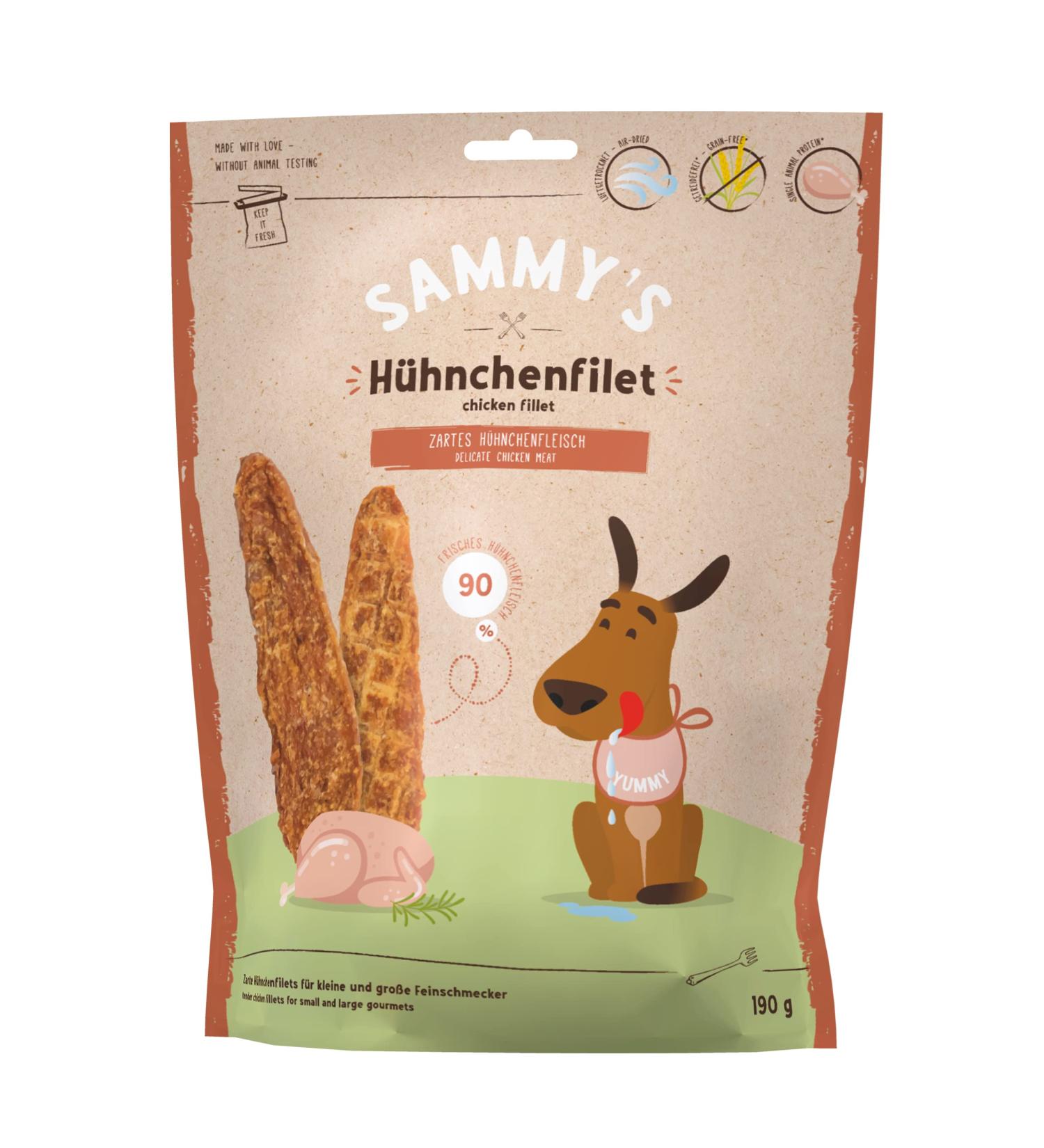 Sammy's Chicken Fillet for Dogs - Air-Dried Snack with Fresh Meat | 190g Pack - Buy Online on GoSupps.com
