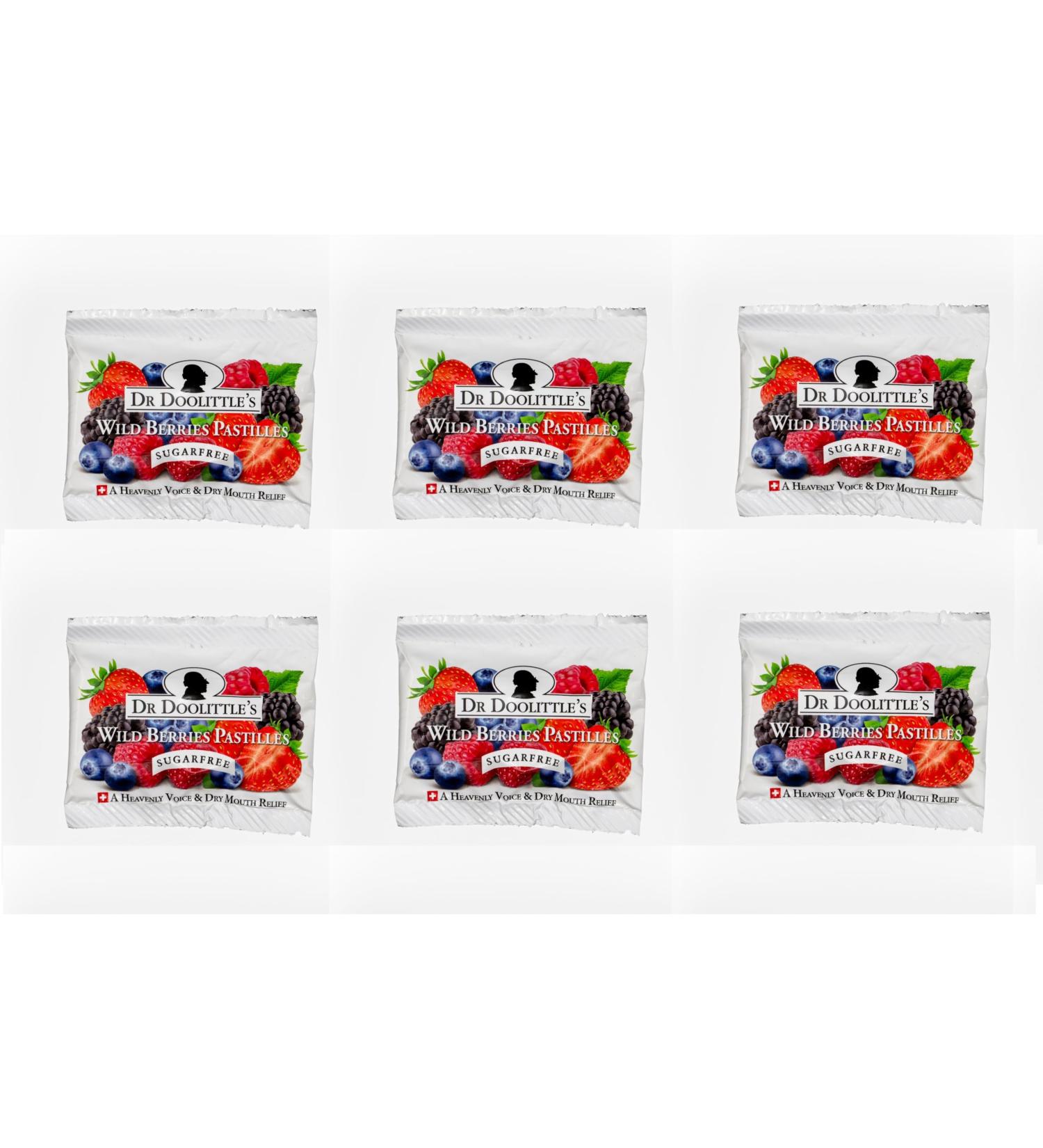 Dr. Doolittle s Sugar Free Pastilles for Voice and Throat Wild Berry Flavor Travel Size Bag 0.33 ounces approximately 4 Count Package 6 Pack 4 Count (Pack of 6) - Buy Online on GoSupps.com