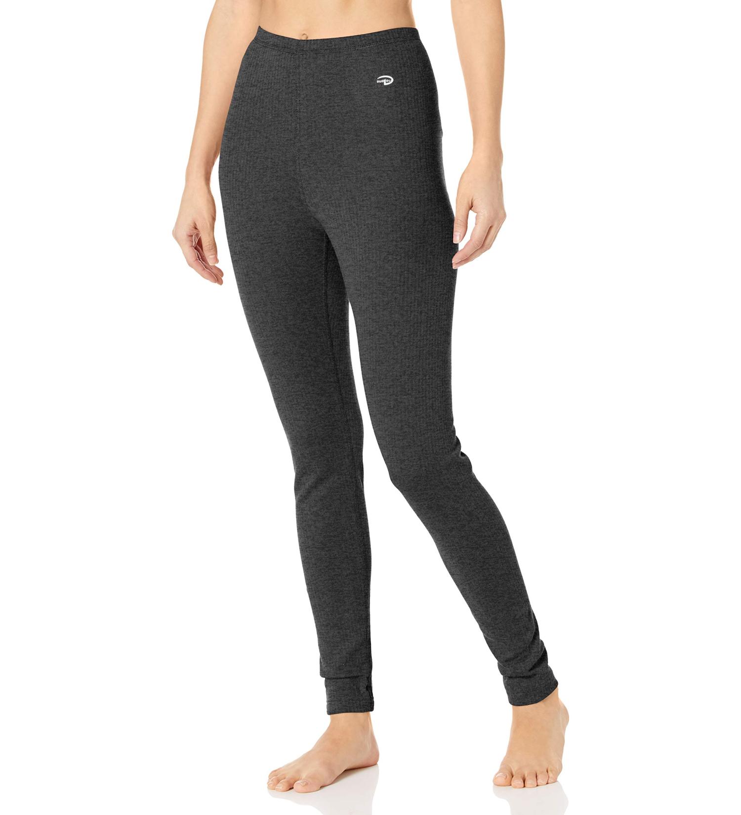 Duofold Women's Mid Weight Wicking Thermal Legging Medium Granite Heather